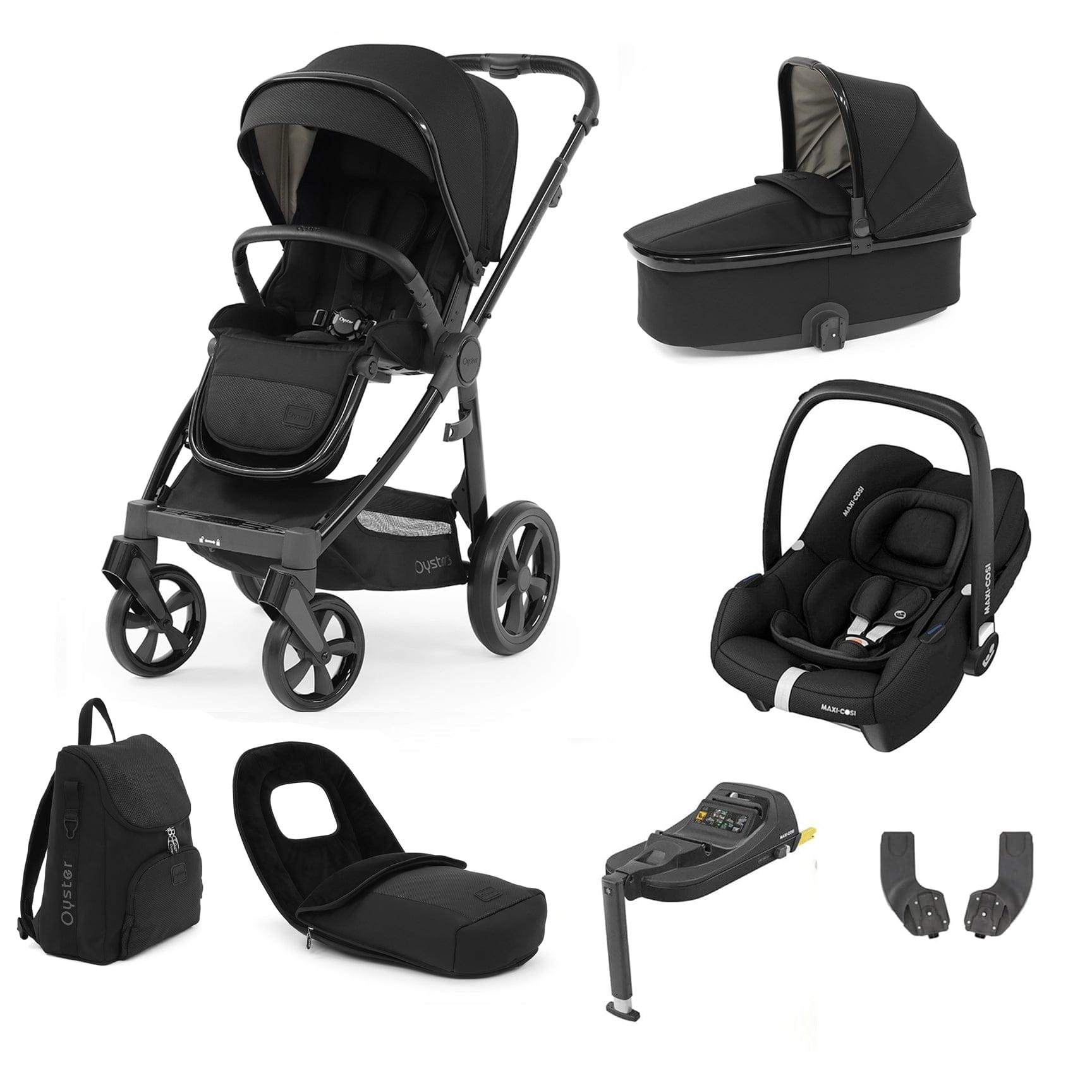 BabyStyle travel systems Babystyle Oyster 3 Luxury 7 Piece with Car Seat Bundle in Pixel 14815-PXL