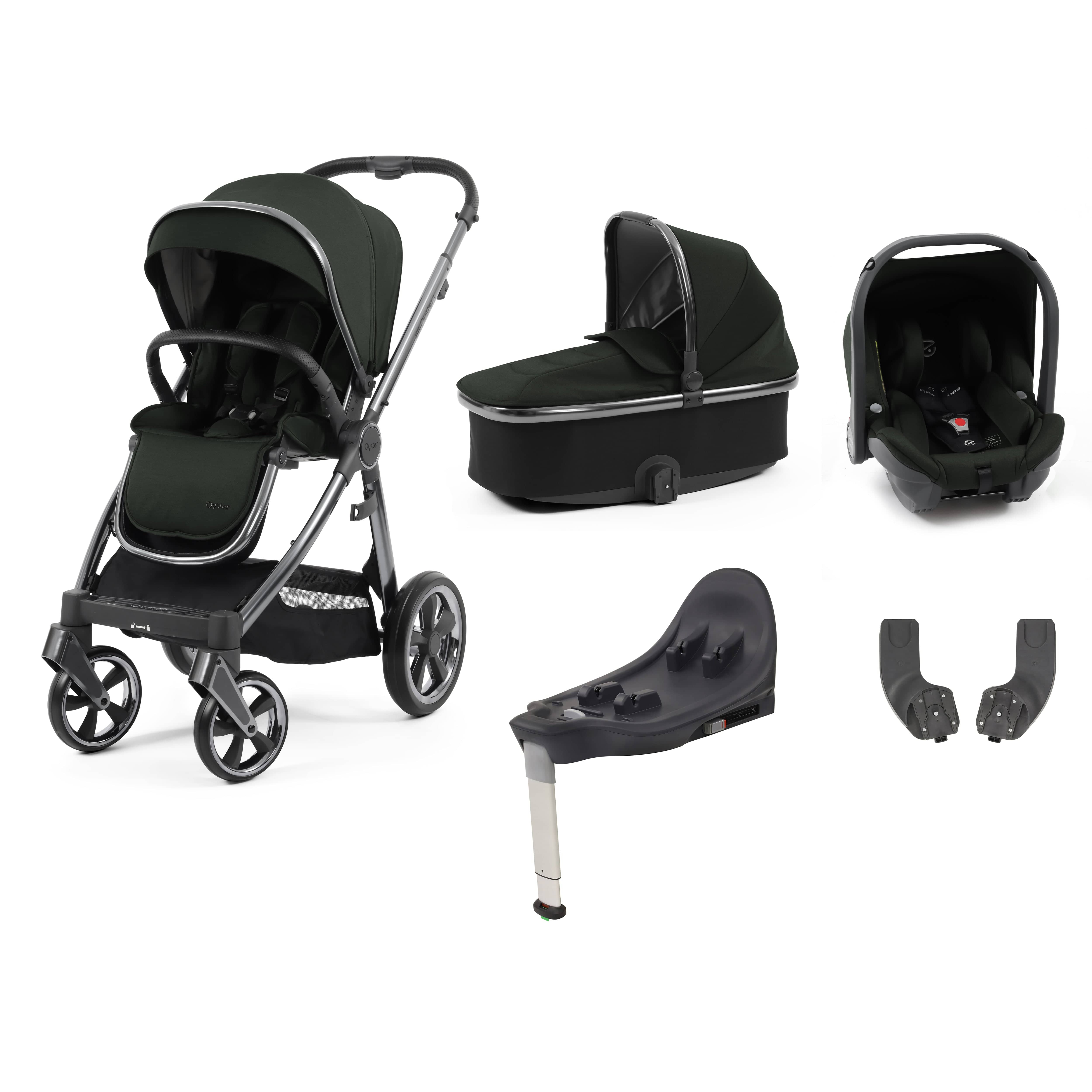 BabyStyle travel systems Babystyle Oyster 3 Essential Bundle with Car Seat - Black Olive