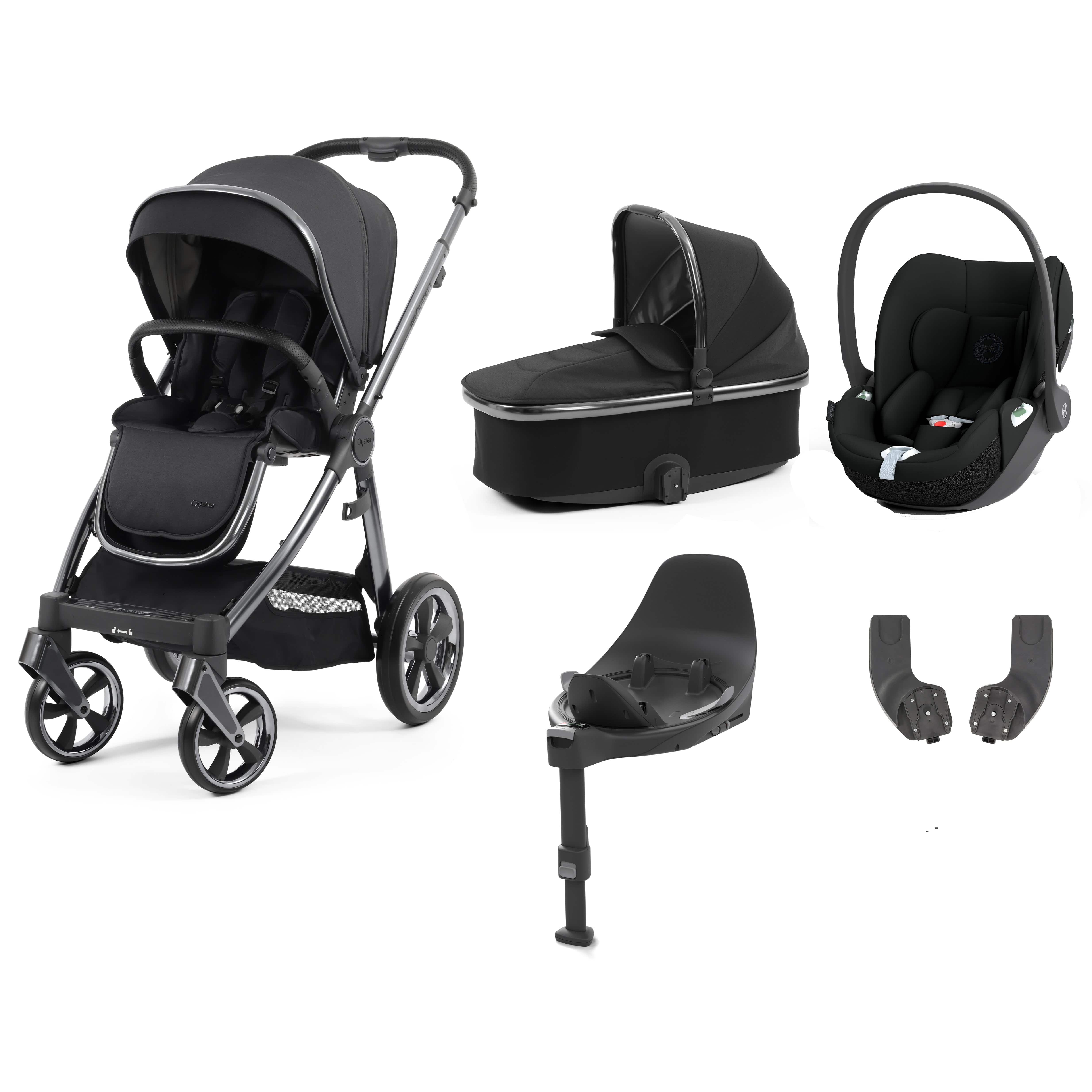 BabyStyle travel systems Babystyle Oyster 3 Essential Bundle with Car Seat - Carbonite 14749-CRB