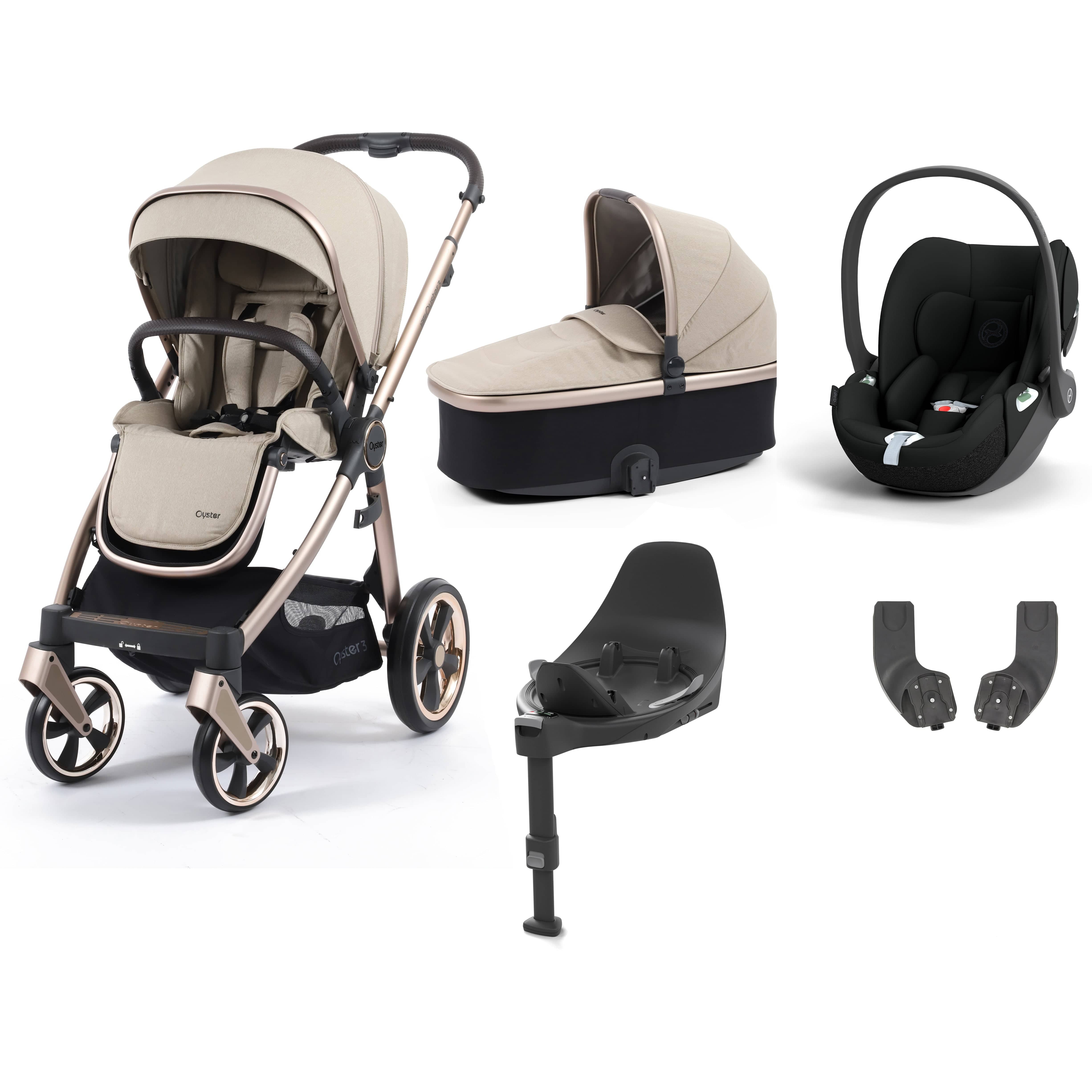 BabyStyle travel systems Babystyle Oyster 3 Essential Bundle with Car Seat - Creme Brulee 14748-CMB