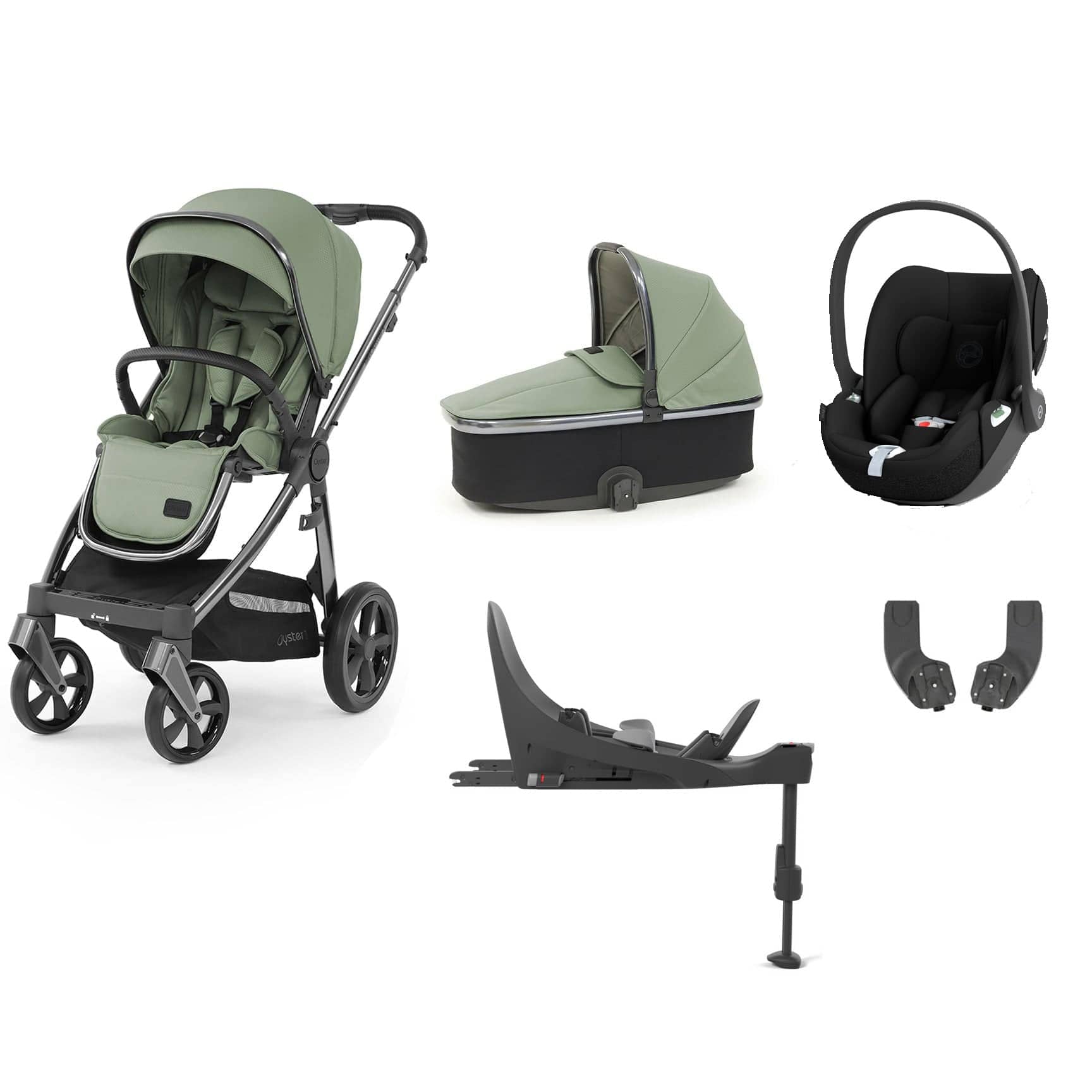BabyStyle travel systems Babystyle Oyster 3 Essential Bundle with Car Seat - Spearmint 13527-SPM
