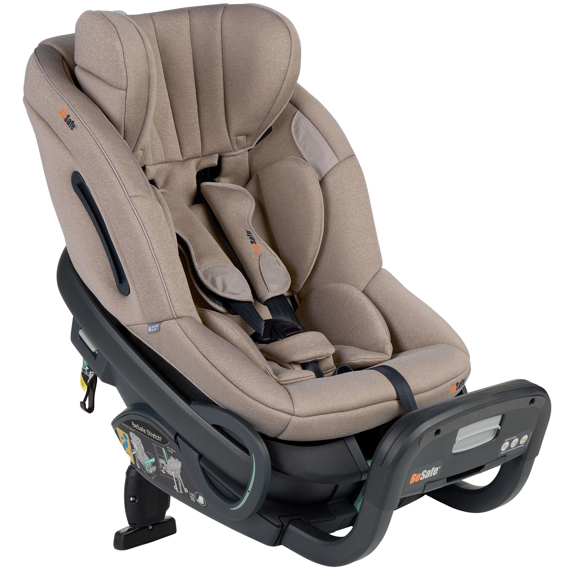 BeSafe Toddler Car Seats BeSafe Stretch 2 Car Seat - Dark Sand Soft Breeze 11048209-DaSandSoBr-Std