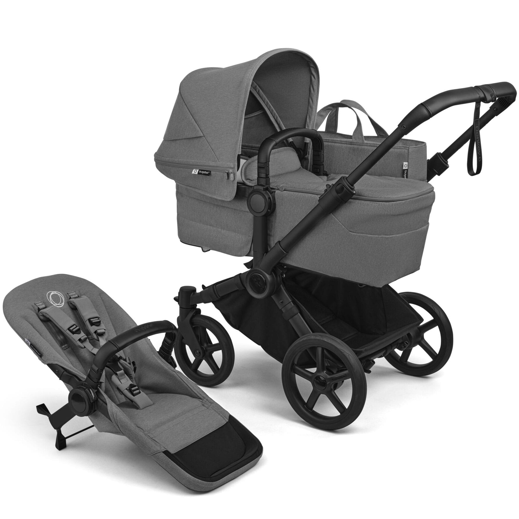 Bugaboo baby prams Bugaboo Donkey 6 Single Complete Pushchair - Moon Grey 100370017