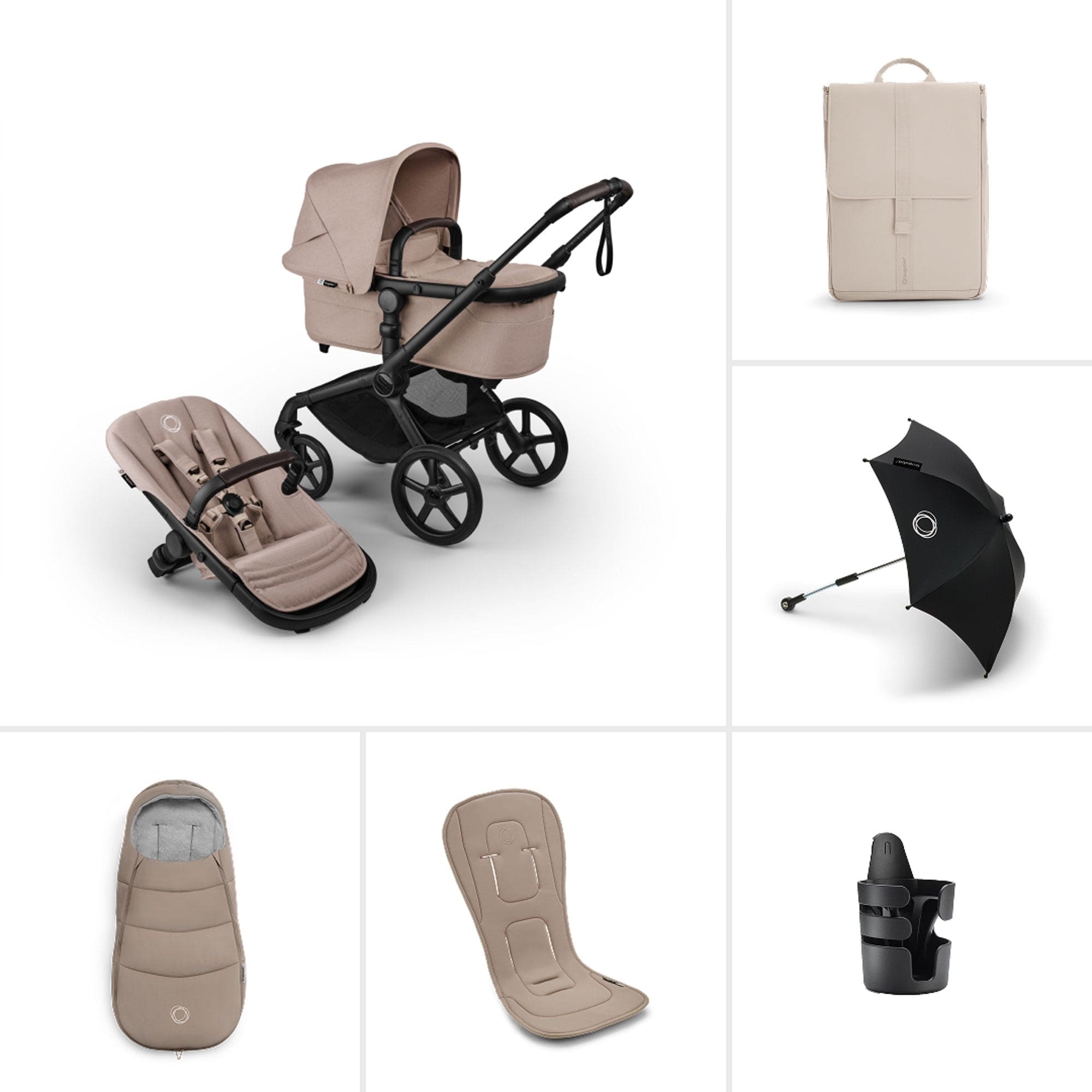 Bugaboo baby prams Bugaboo Fox 5 Renew Essential Bundle - Desert Taupe 18880-COMP-TAU