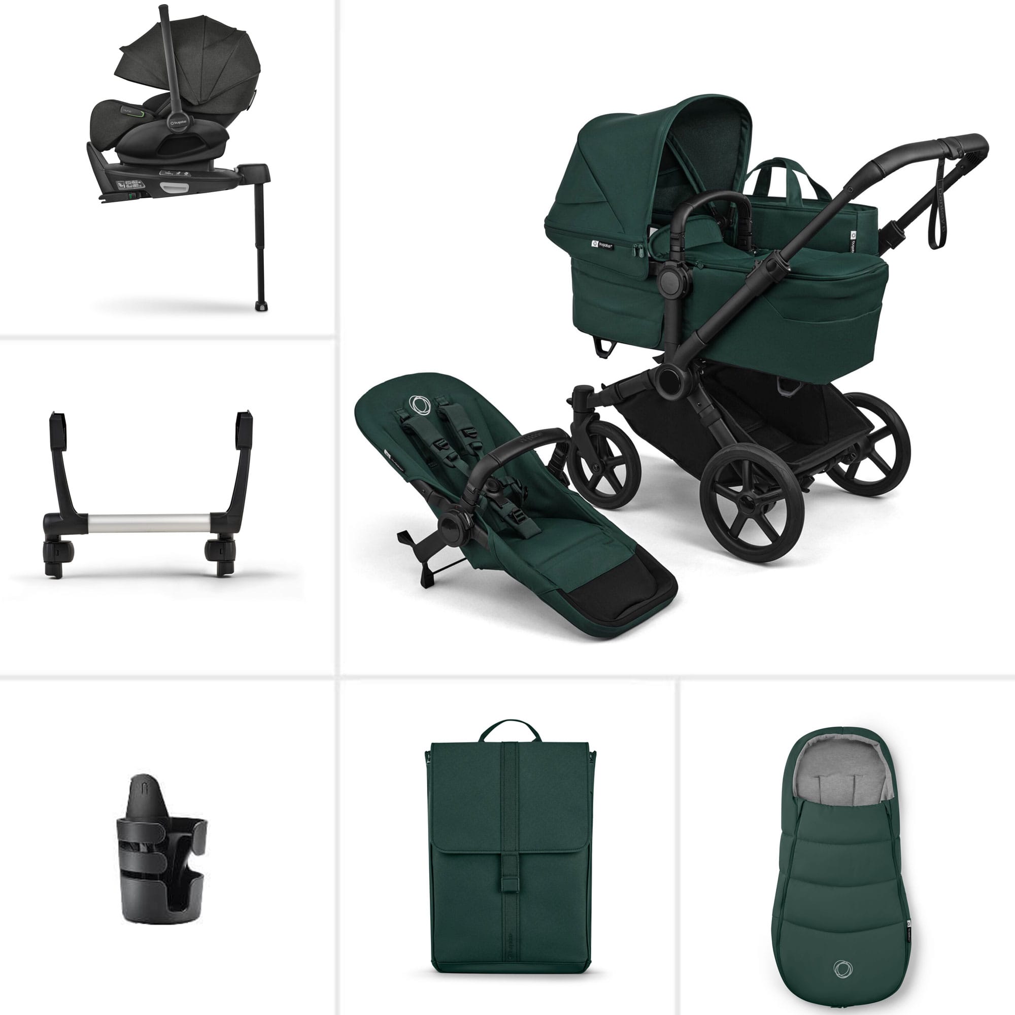 Bugaboo Travel Systems Bugaboo Donkey 6 Single Ultimate Newborn Bundle - Fern Green 21660-FER-GRN
