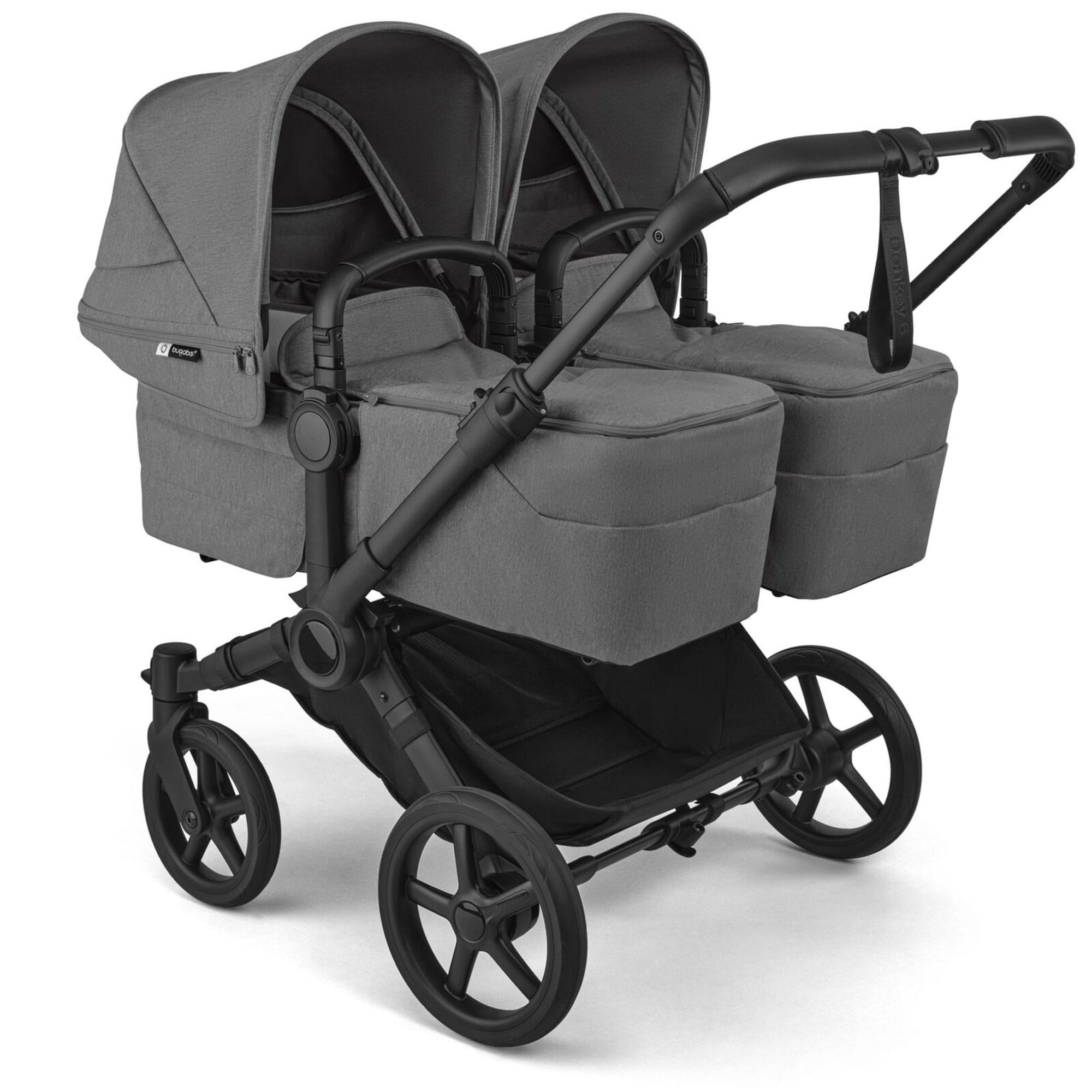 Bugaboo Travel Systems Bugaboo Donkey 6 Twin Ultimate Newborn Bundle - Moon Grey 21687-MOO-GRY