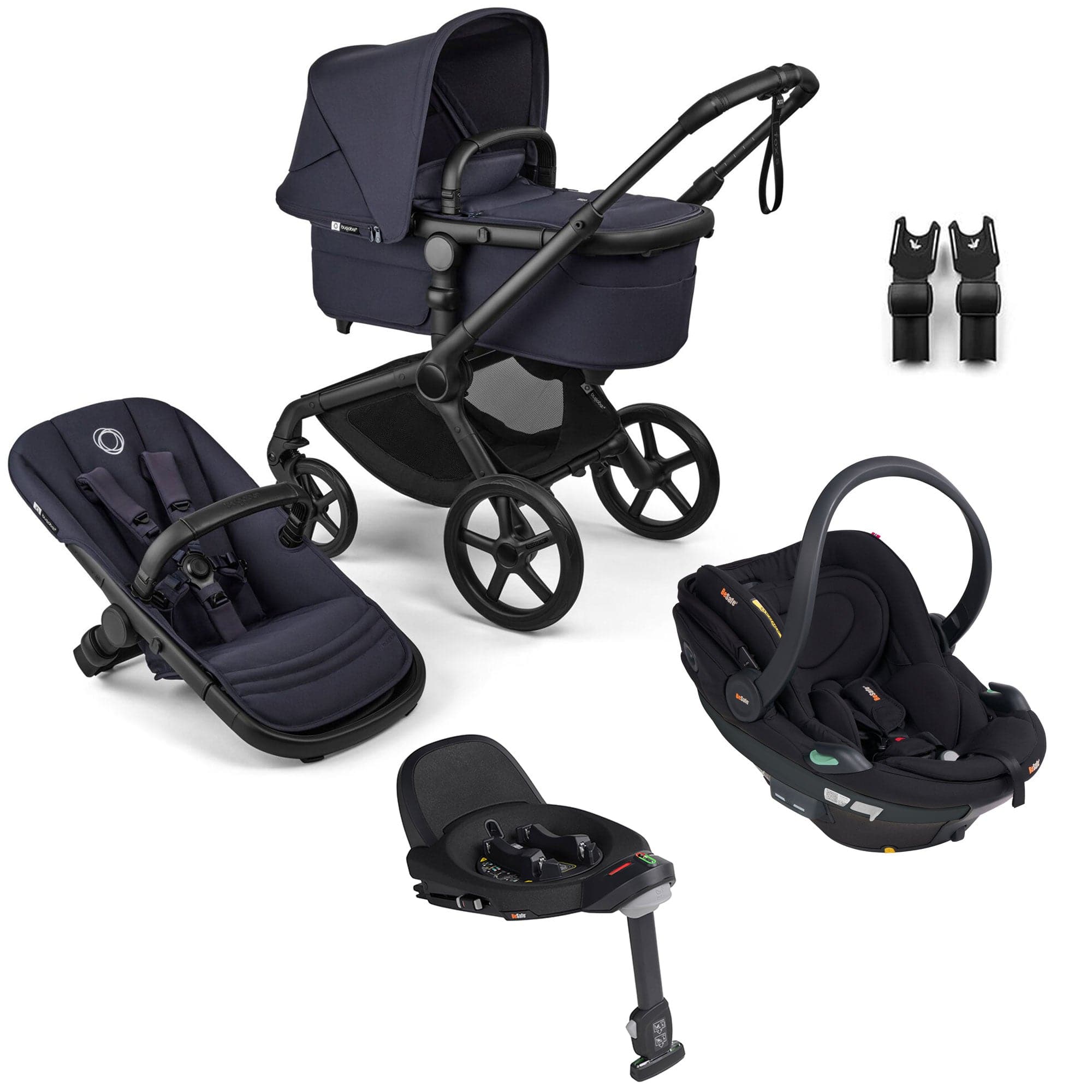 Bugaboo travel systems Bugaboo Fox 5 Renew BeSafe Travel System Bundle - Deep Indigo 18866-TS-BEY-IND