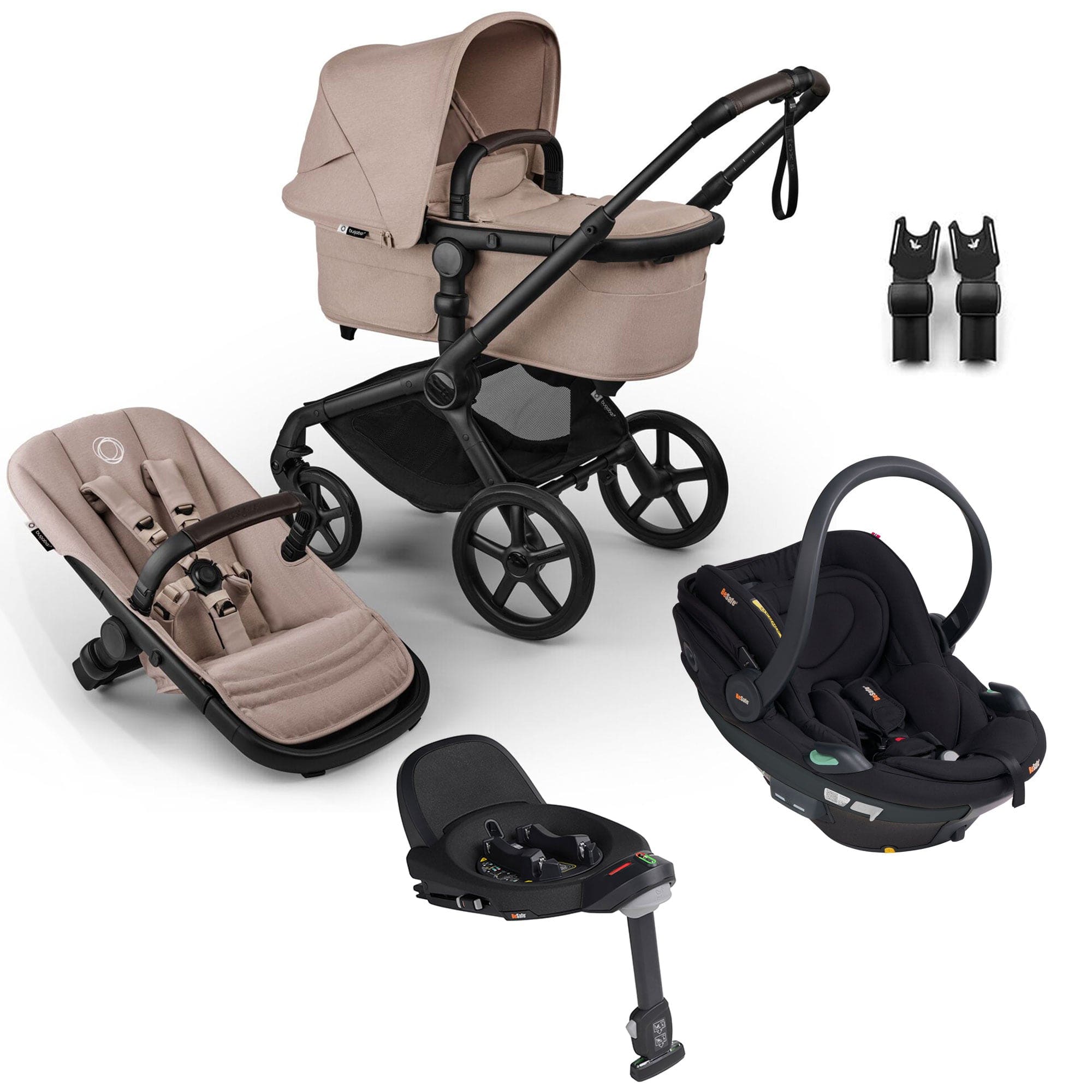 Bugaboo travel systems Bugaboo Fox 5 Renew BeSafe Travel System Bundle - Desert Taupe 18868-TS-BEY-TAU