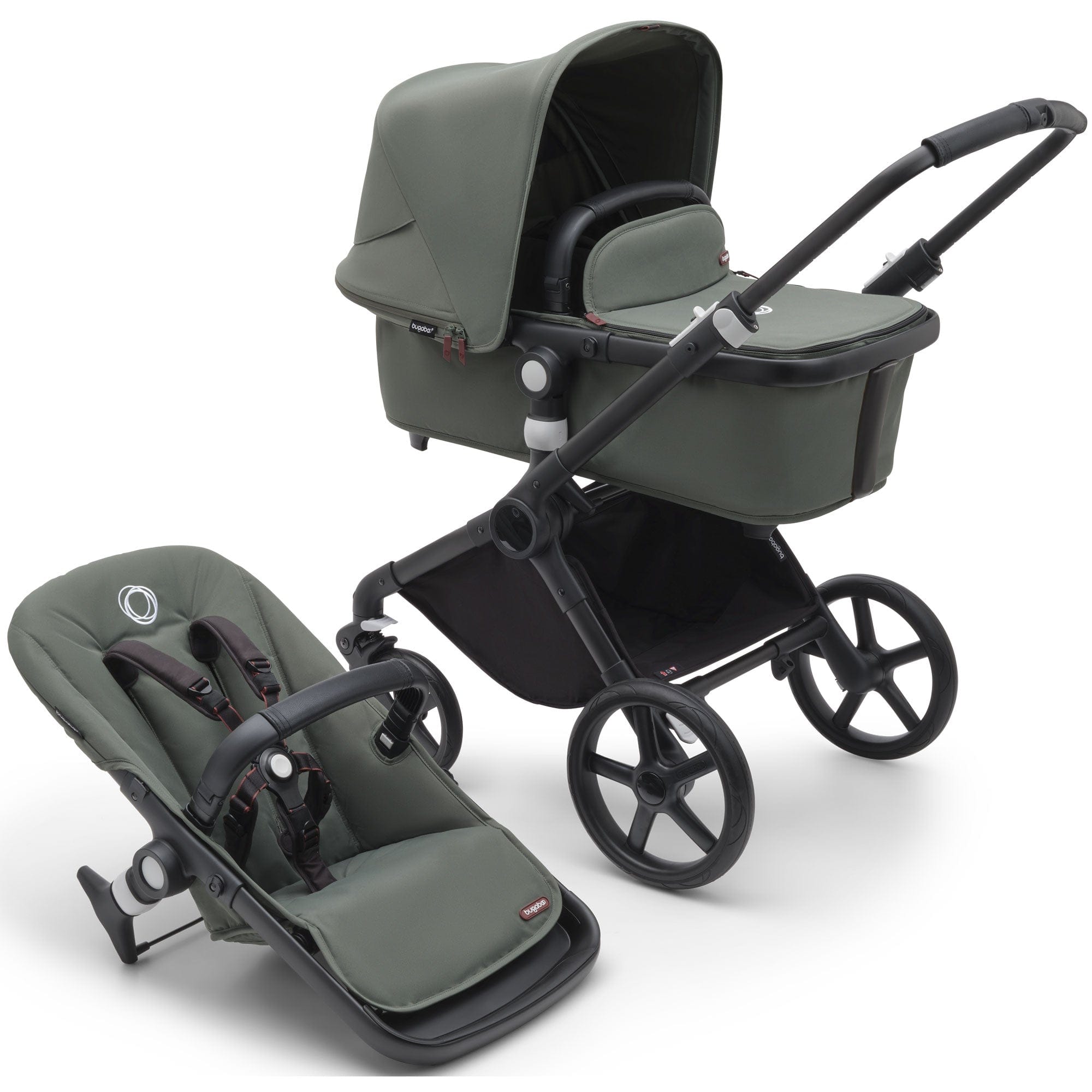 Bugaboo travel systems Bugaboo Fox Cub Cybex Travel System - Black/Forest Green