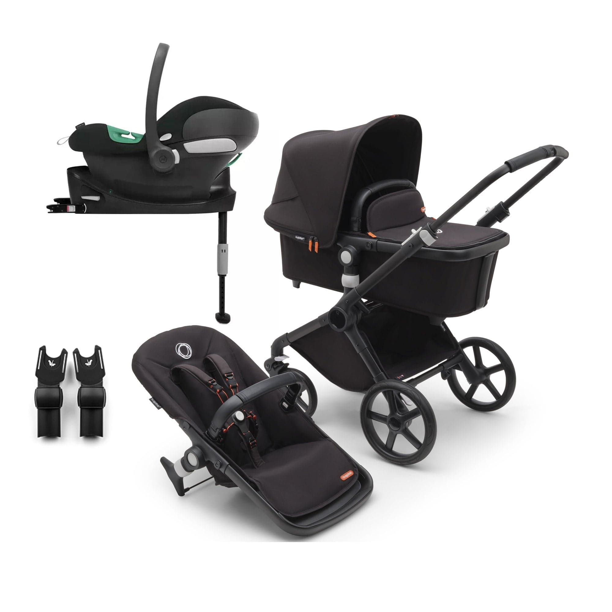 Bugaboo travel systems Bugaboo Fox Cub Cybex Travel System - Black/Midnight Black
