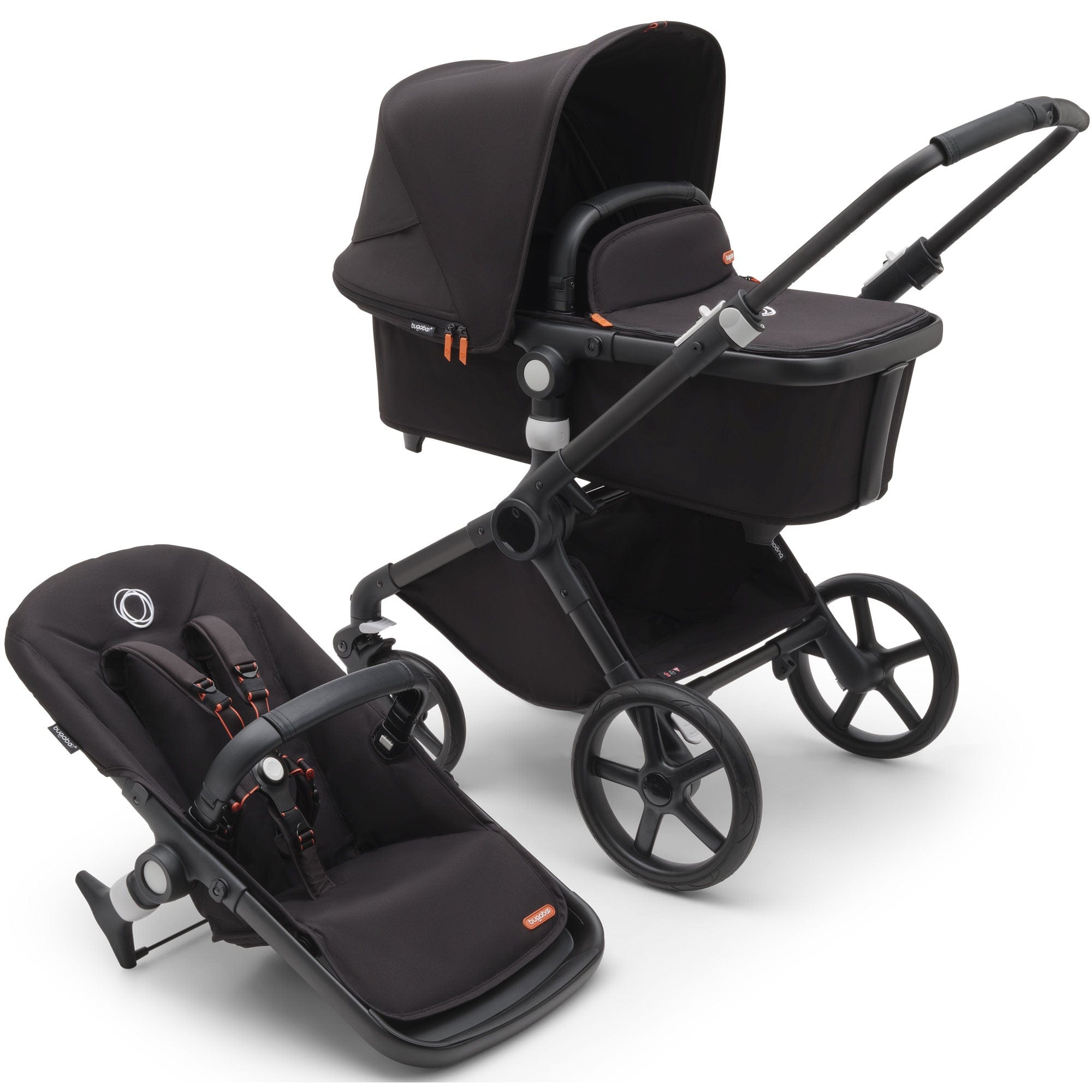 Bugaboo travel systems Bugaboo Fox Cub Cybex Travel System - Black/Midnight Black