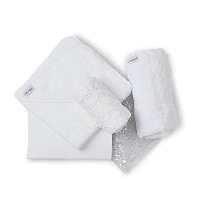 Clair De Lune cot bed sheets Clair De Lune Baby Shower Gift Set - White CL5634WE