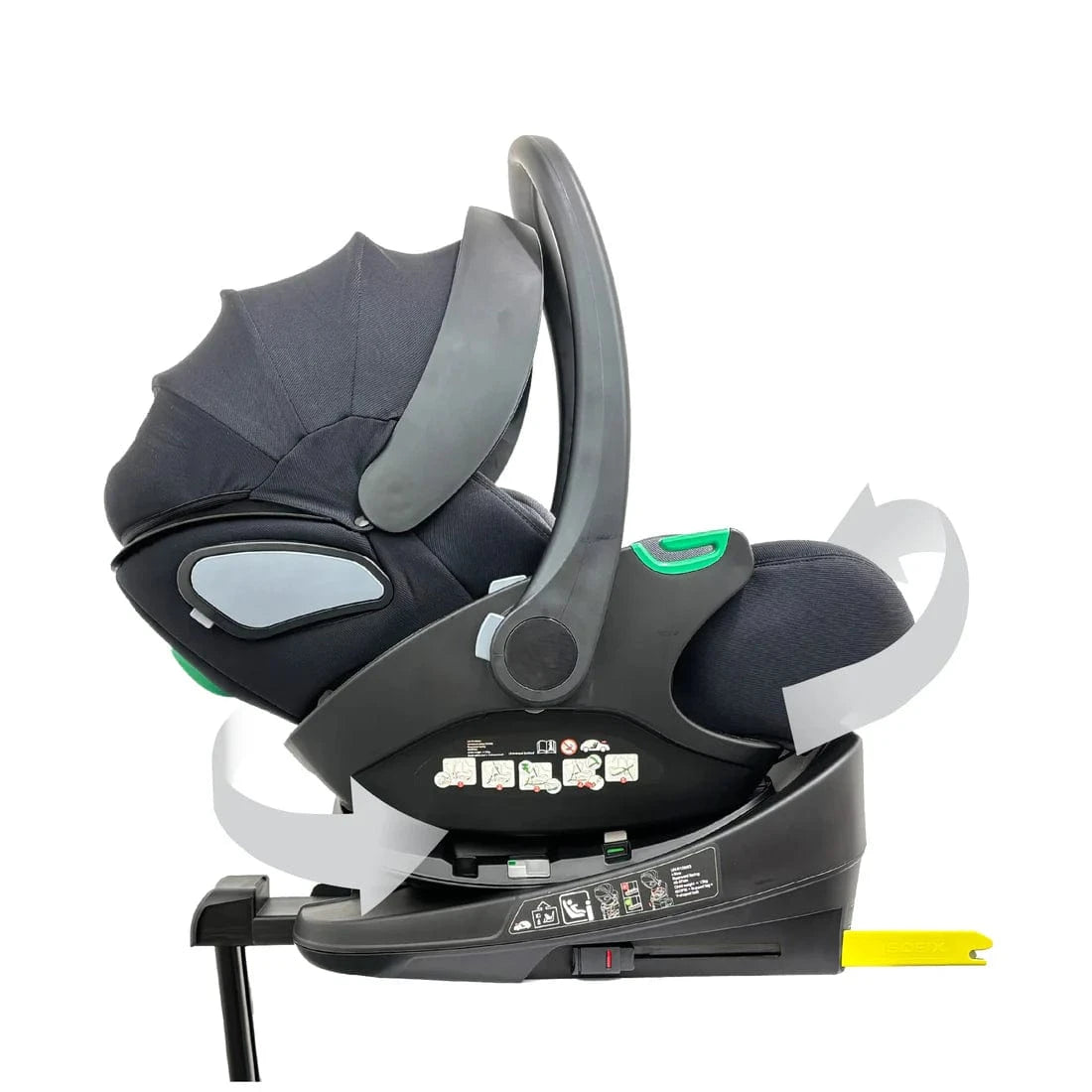 Cozy N Safe baby car seats Cozy N Safe Avalon i-Size 360 40-85cm Carrier & Base - Black/Grey EST10