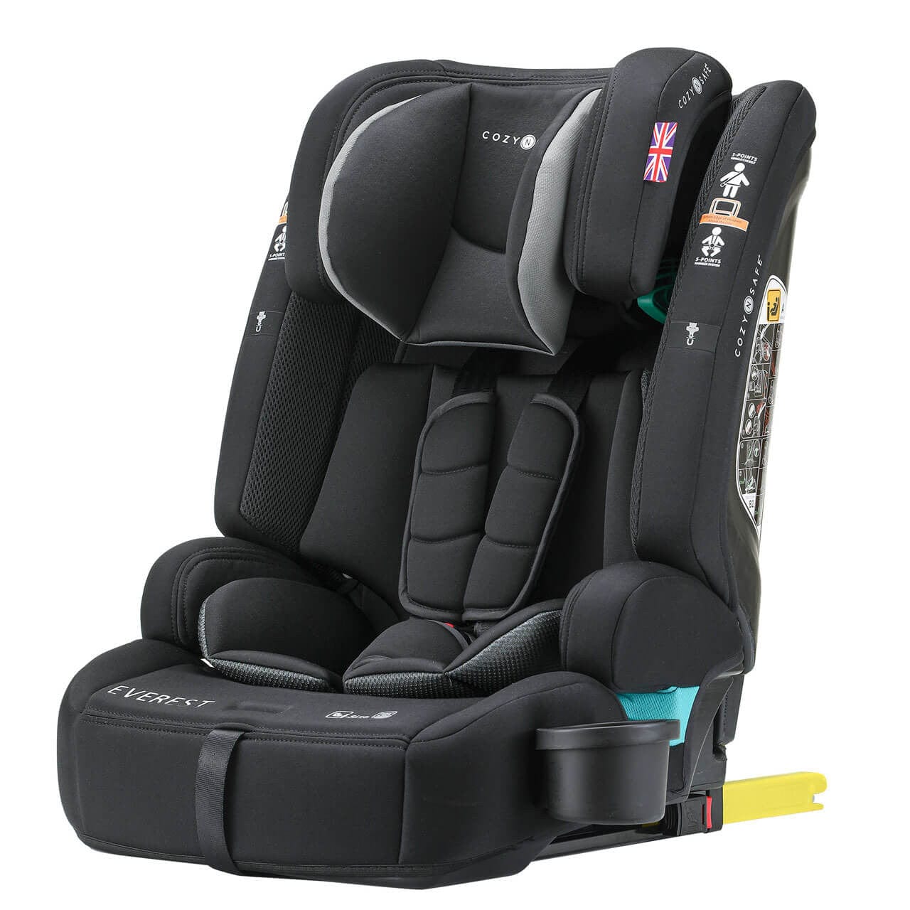 Cozy N Safe Combination Car Seats Cozy N Safe Everest i-Size 76-150cm Child Car Seat- Onyx