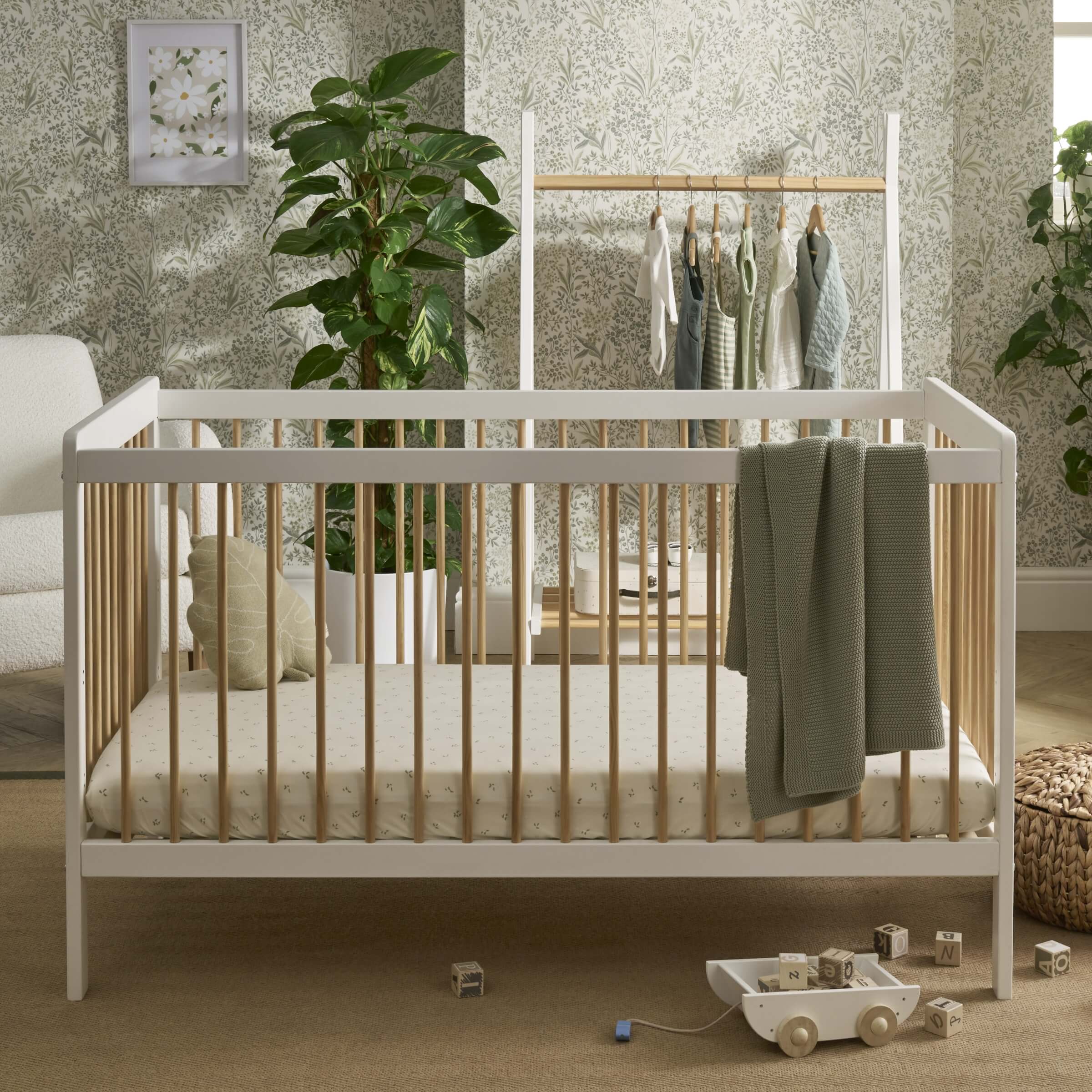 CuddleCo Nursery Room Sets CuddleCo Nola 2 Piece Room Set - White & Natural