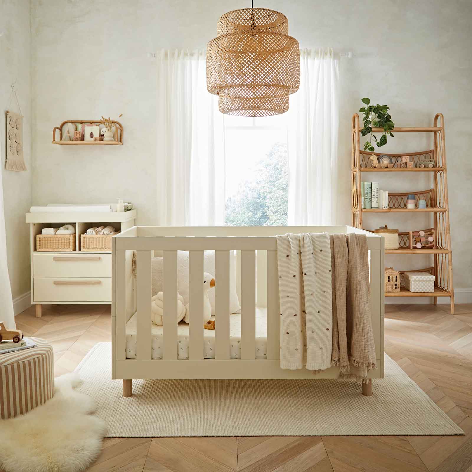 CuddleCo nursery room sets CuddleCo Harper 2 Piece Set - Cream