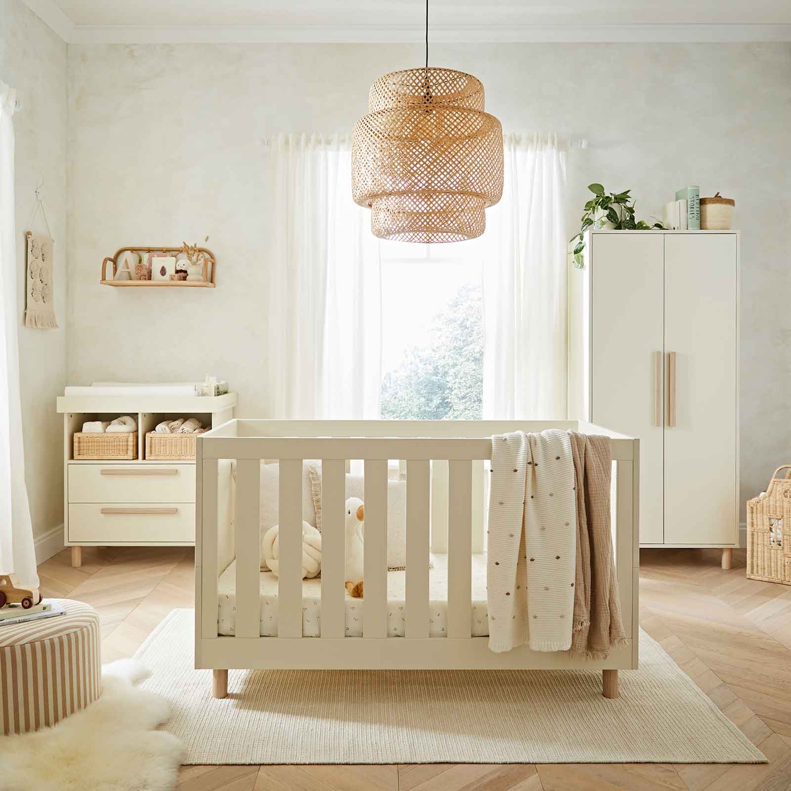 CuddleCo nursery room sets CuddleCo Harper 3 Piece Set - Cream