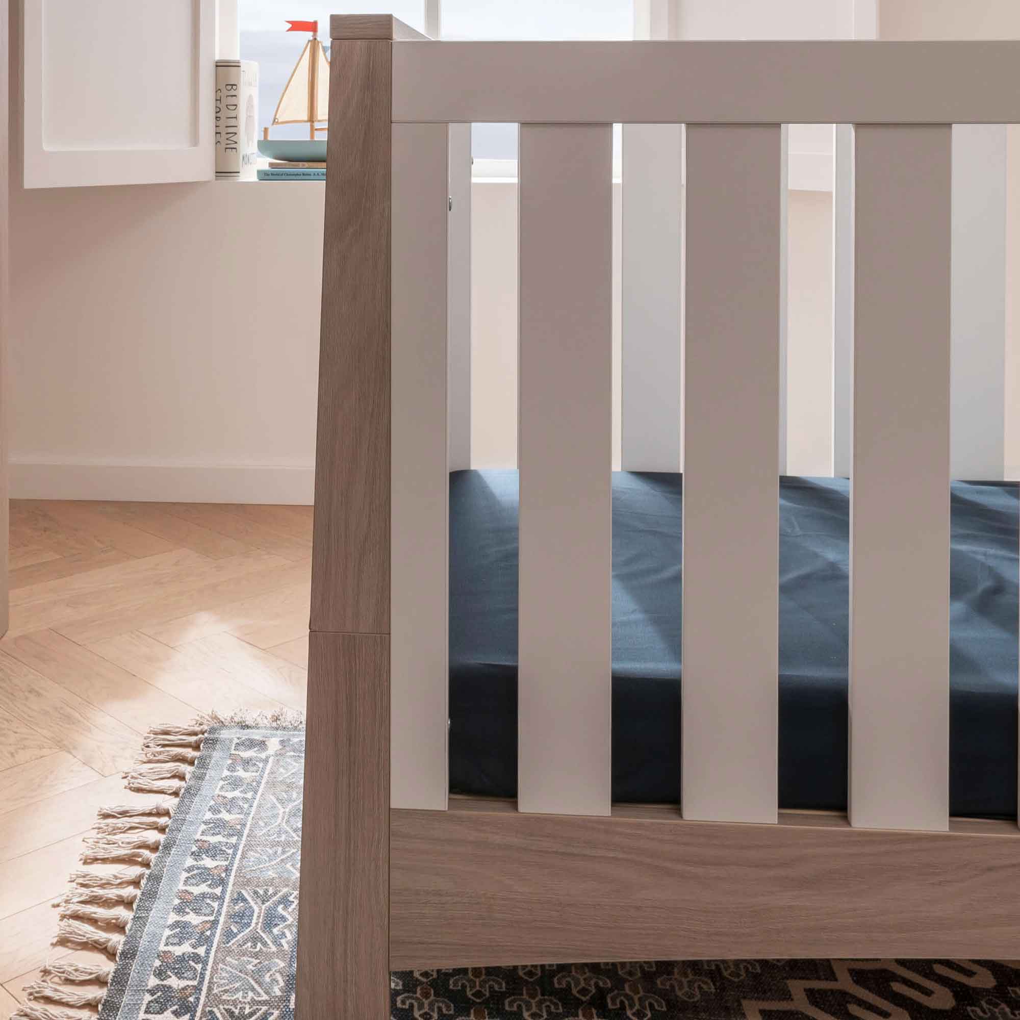 CuddleCo nursery room sets CuddleCo Lana Cot Bed - Ash/White