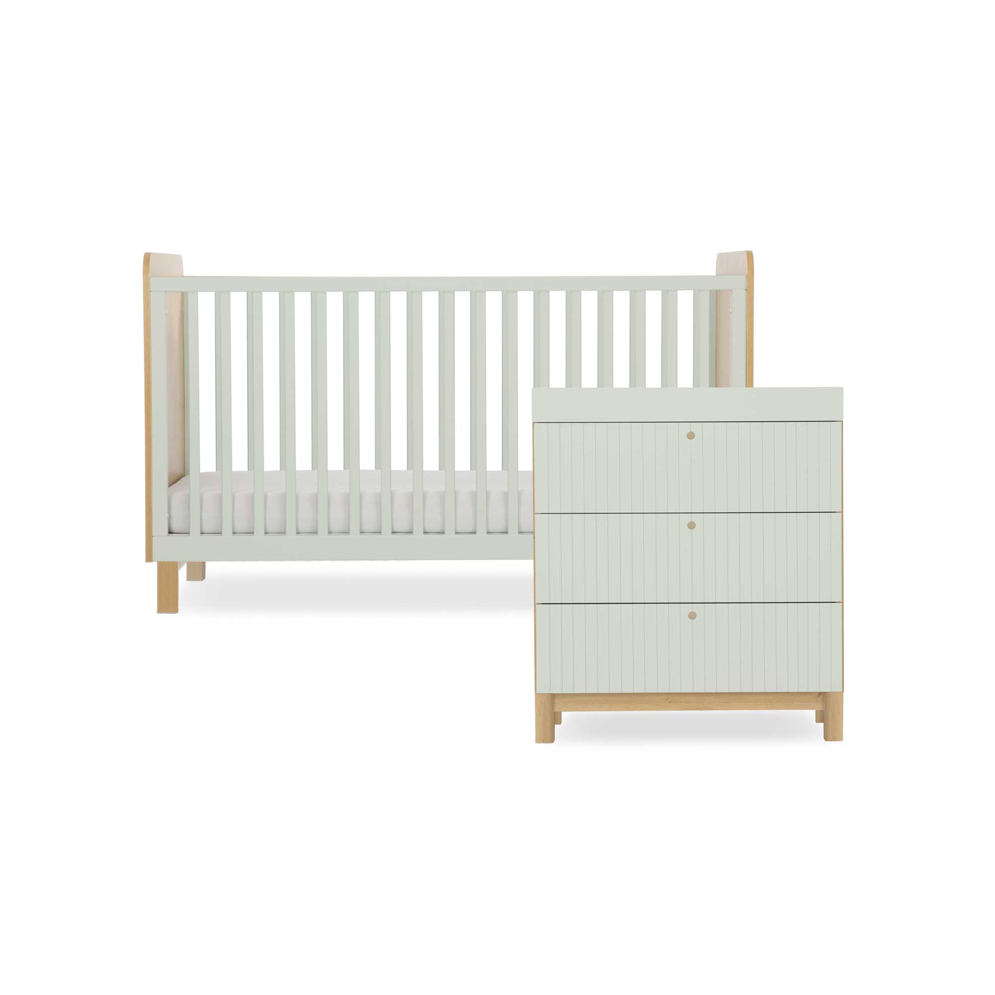 CuddleCo nursery room sets CuddleCo Remi 2 Piece Set - Oak/Green