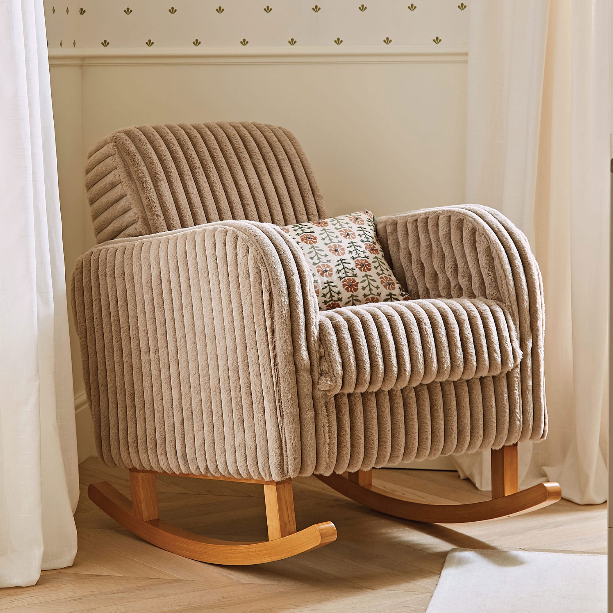 CuddleCo nursing chairs CuddleCo Etta Nursing Chair - Faux Fur Mink