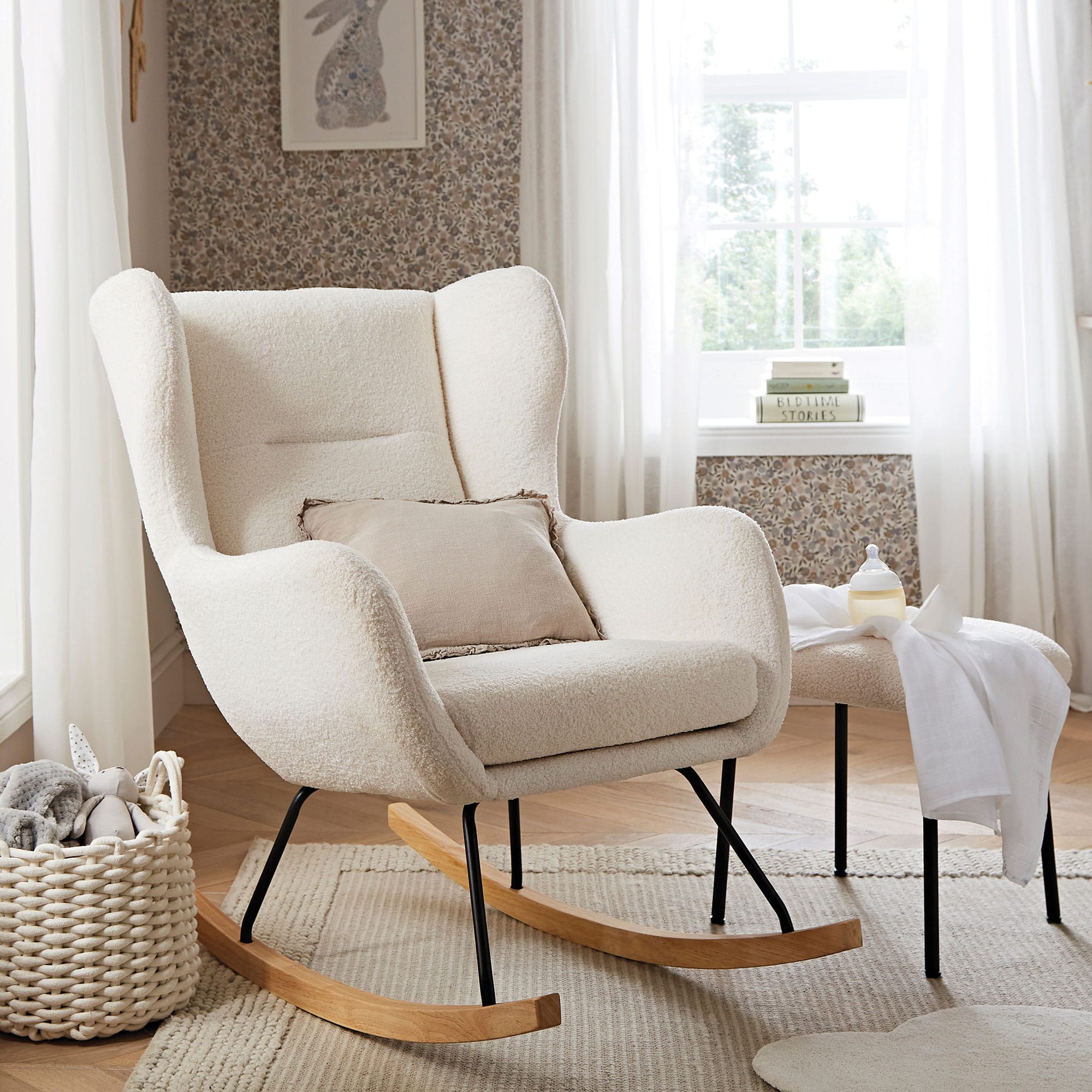 CuddleCo nursing chairs CuddleCo Marley Nursing Chair & Stool - Teddy Off White FRN/CUD/153476