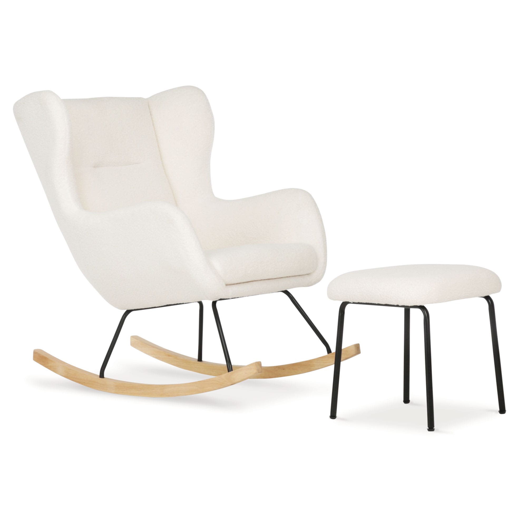 CuddleCo nursing chairs CuddleCo Marley Nursing Chair & Stool - Teddy Off White FRN/CUD/153476