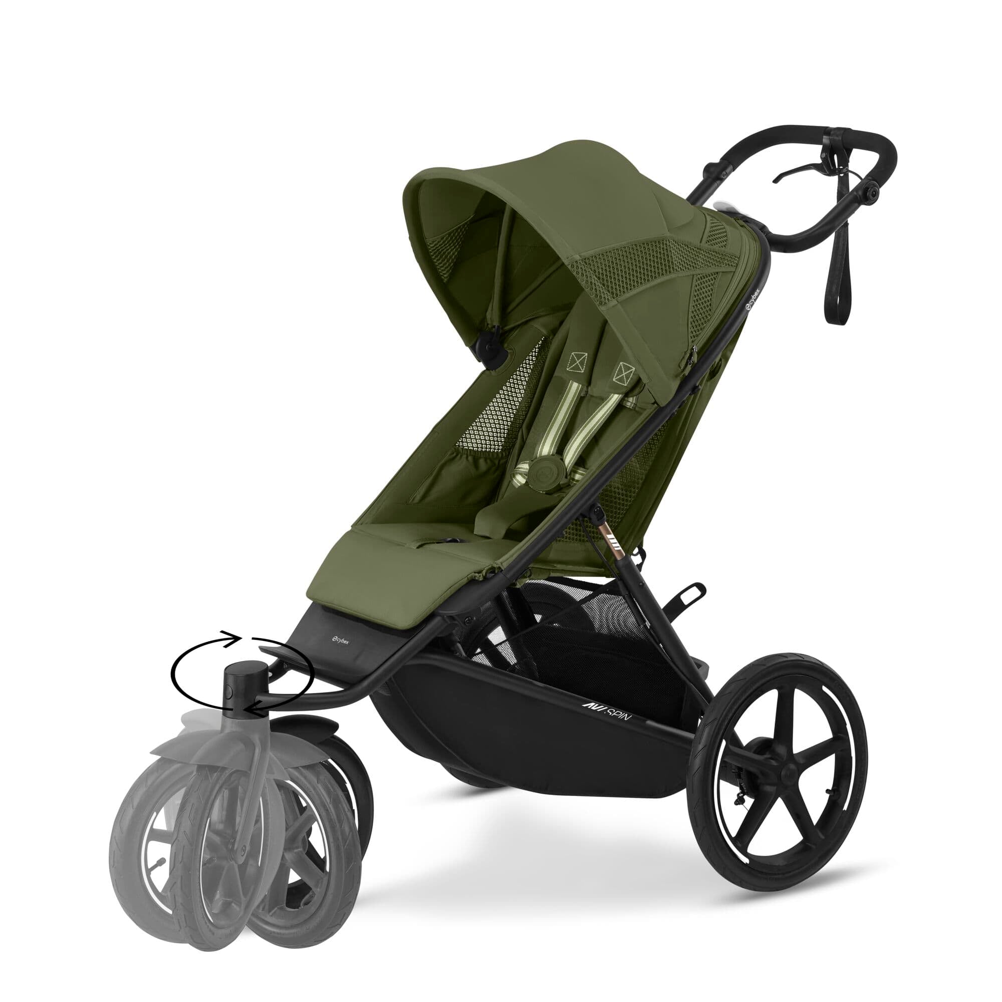 Cybex 3 wheel pushchairs Cybex Avi Spin - Moss Green 525000441