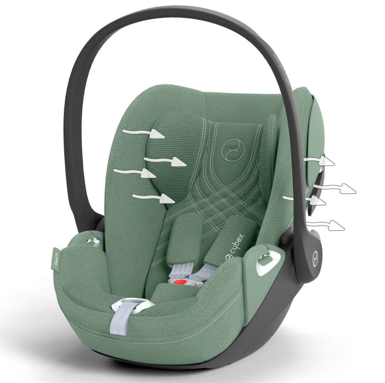 Cybex baby car seats Cybex Cloud T PLUS i-Size Car Seat - Leaf Green 523000257