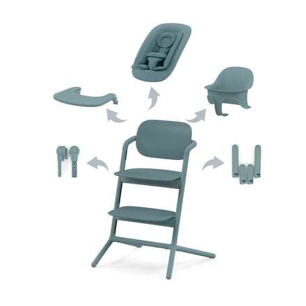 Cybex baby highchairs Cybex LEMO 4 in 1 High Chair in Stone Blue 521003201