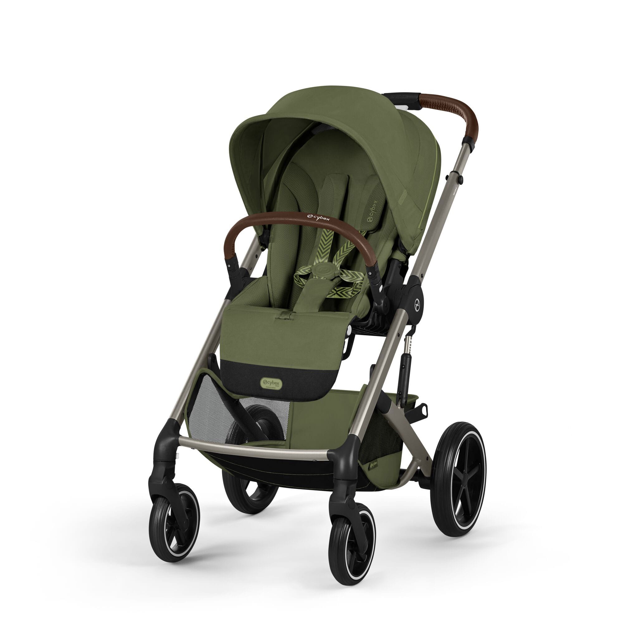 Cybex baby prams Cybex Balios S Lux Pushchair with Foldable Carrycot - Moss Green 526001697