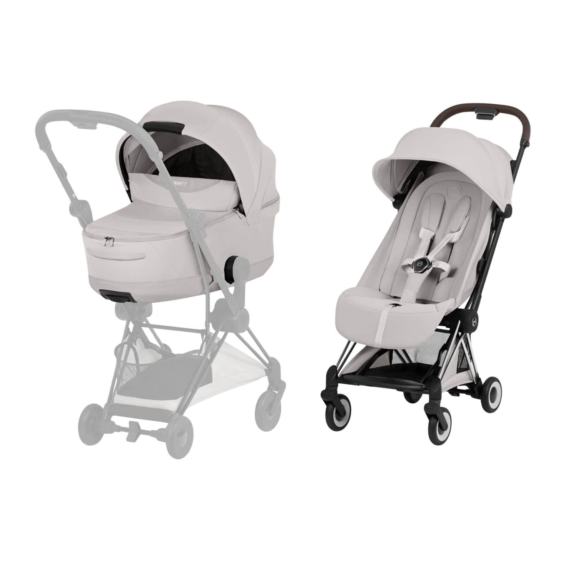 Cybex baby prams Cybex Coya Pushchair Set - Style Collection - Chrome Brown/City Grey 21979-CB-CIT-GRY