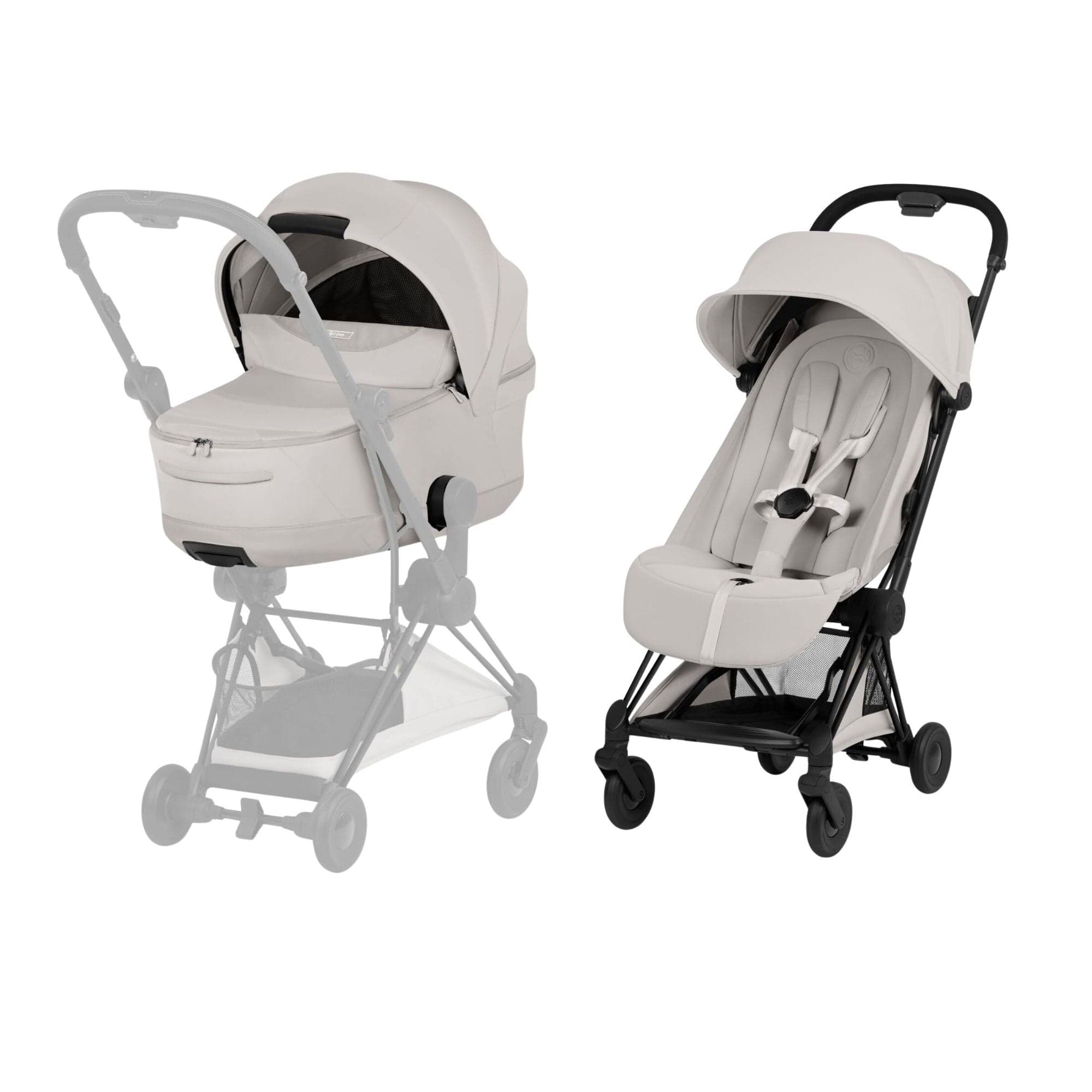 Cybex baby prams Cybex Coya Pushchair Set - Style Collection - Matt Black/City Grey 21979-MB-CIT-GRY