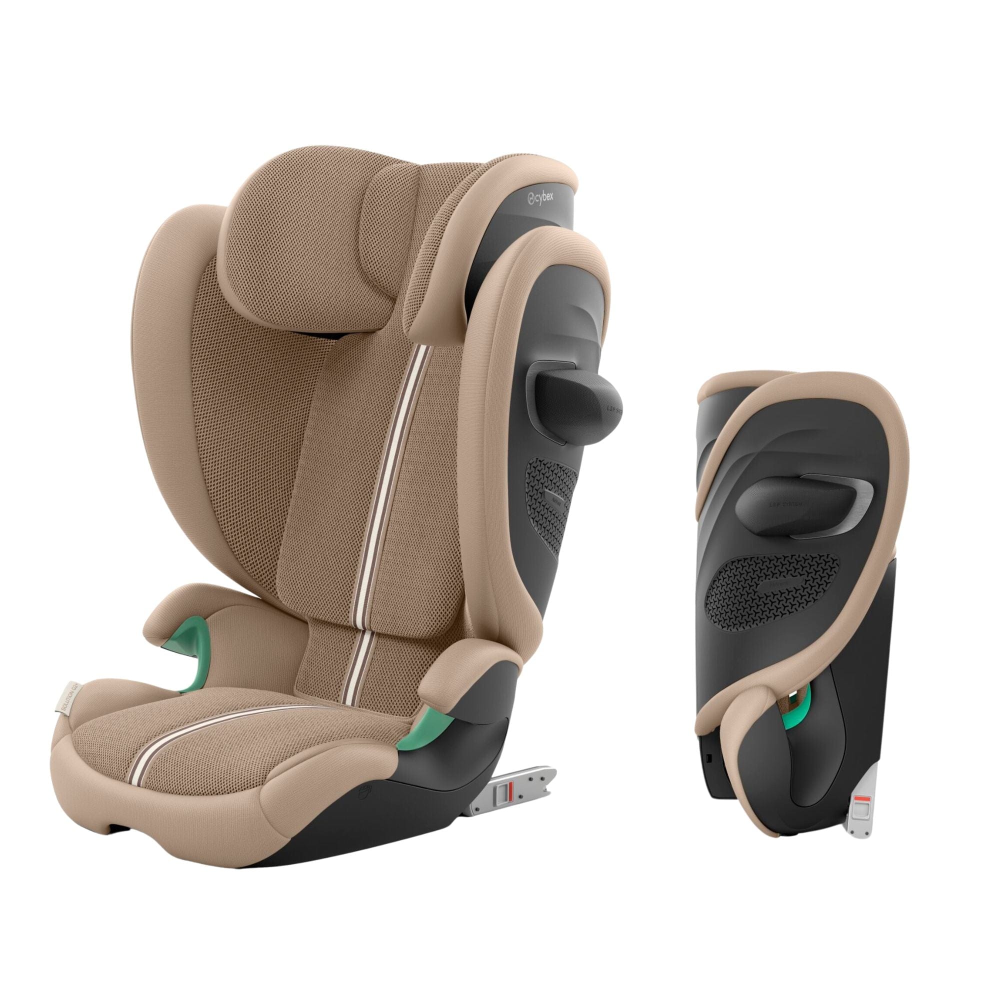 Cybex highback booster seats Cybex Solution G2 Plus i-Fix Highback Booster Almond Beige 524000685