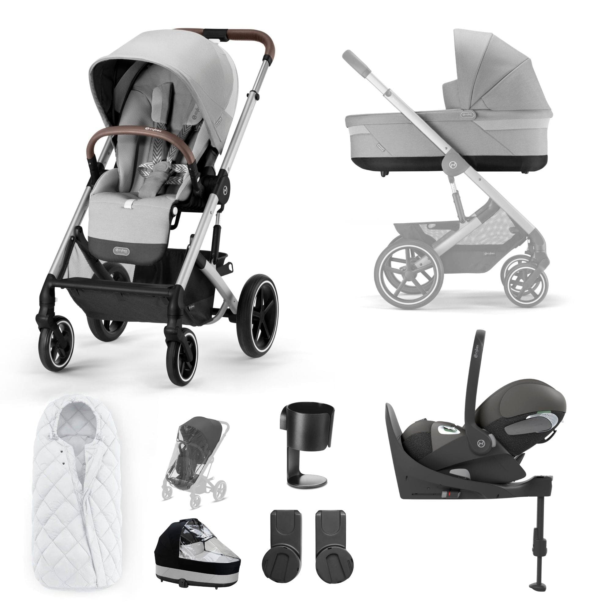 Cybex Travel Systems Cybex Balios S Lux Luxury Bundle - Silver/Lava Grey 127461-SLV-LAV-GRY