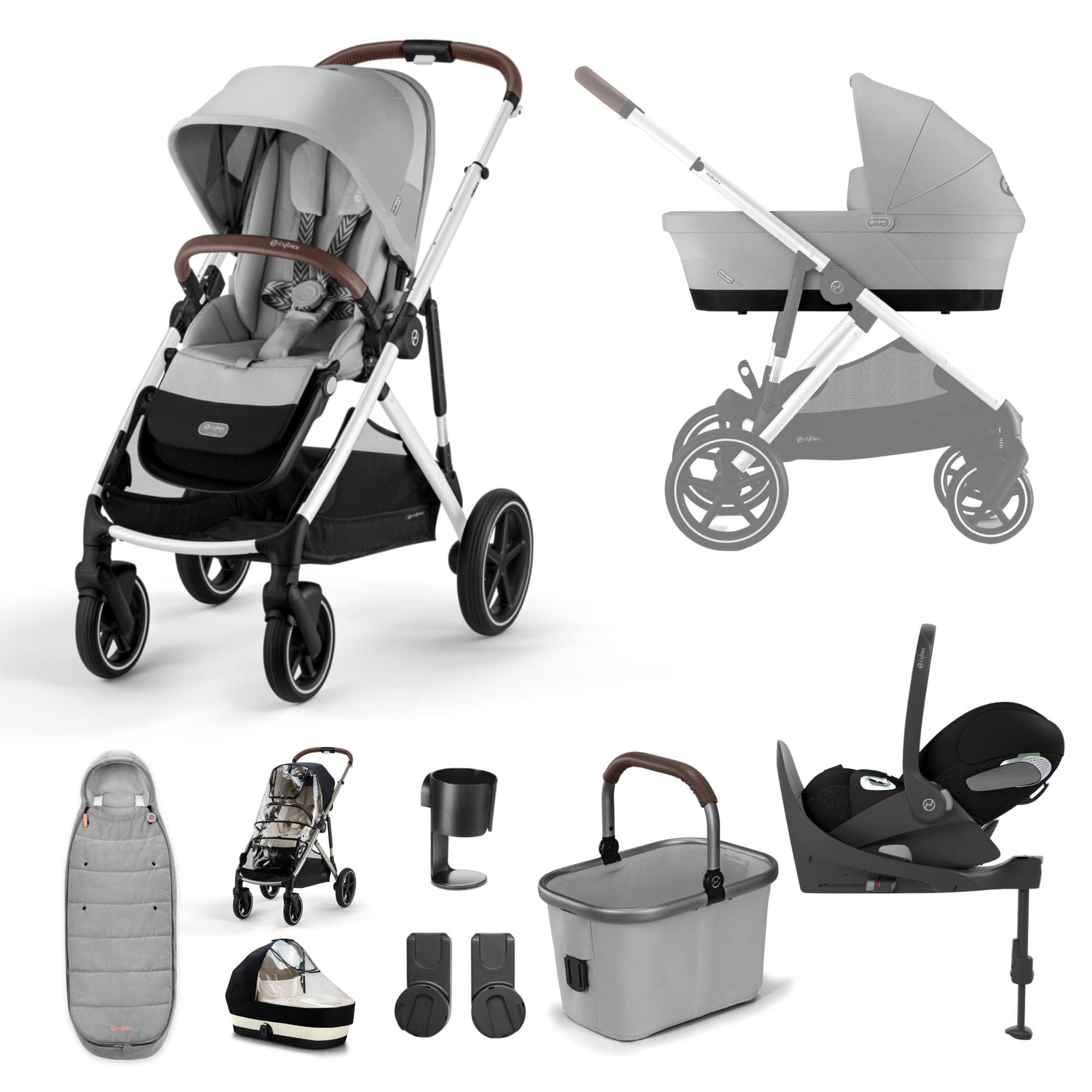 Cybex travel systems Cybex Gazelle S Luxury Bundle - Silver/Lava Grey 12776-SLV-LAV-GRY+