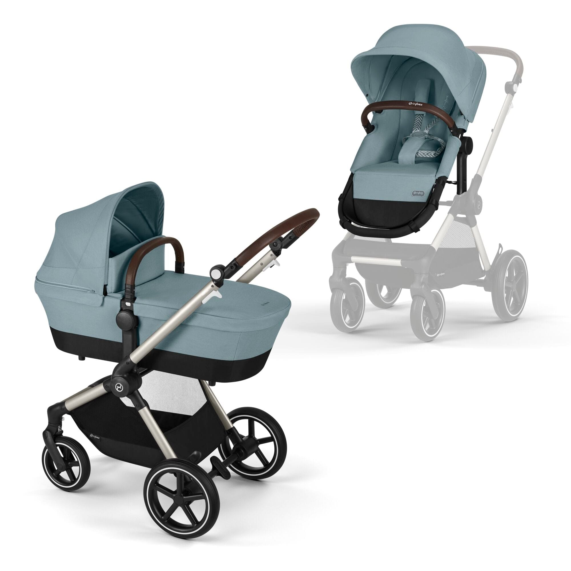 Cybex travel systems Cybex Eos Lux Luxury 9 Piece Bundle - Sky Blue 14536-TPE-SKY-BLU