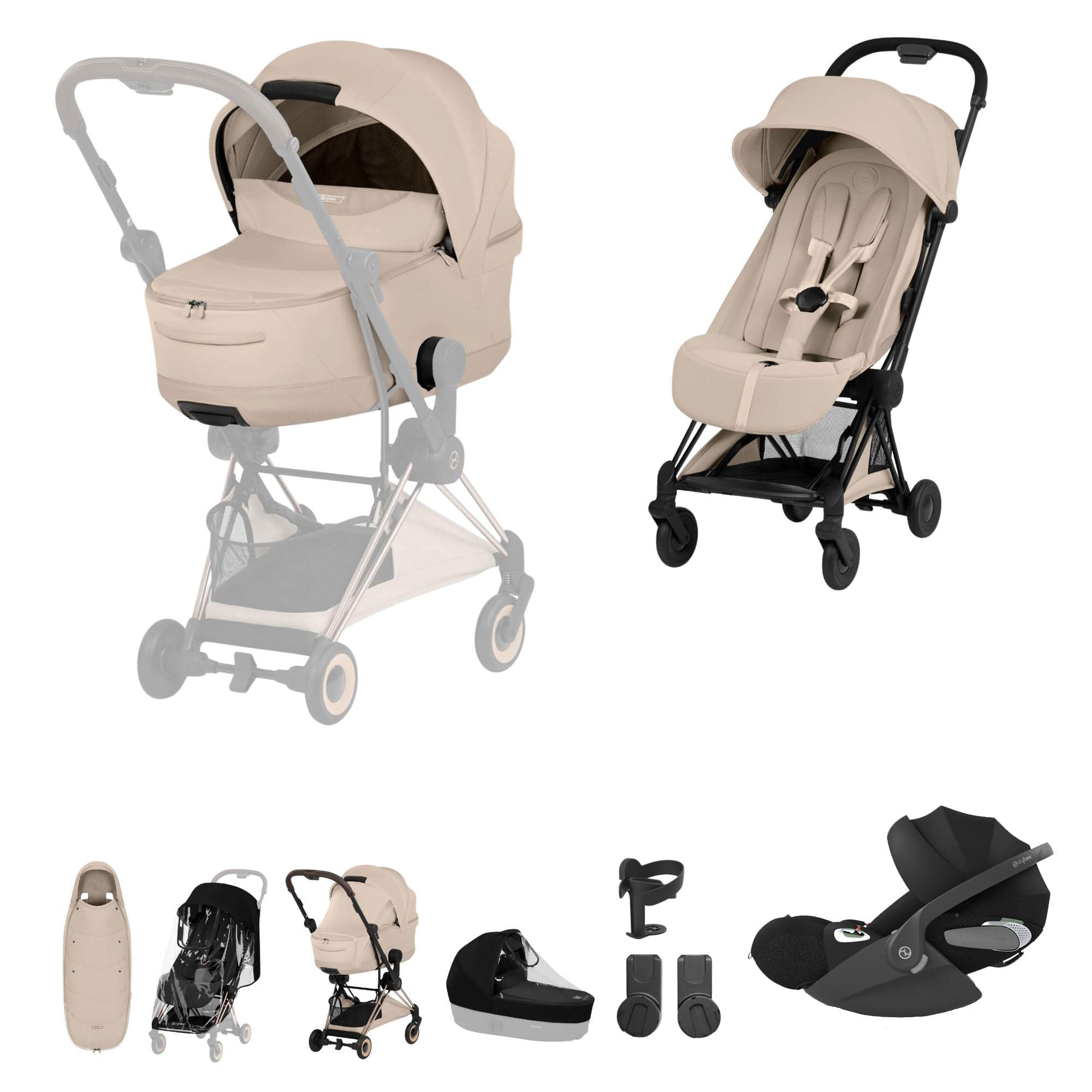 Cybex travel systems Cybex Coya Ultimate Accessory Bundle - Style Collection - Cozy Beige 22015-MB-COZ-BEI