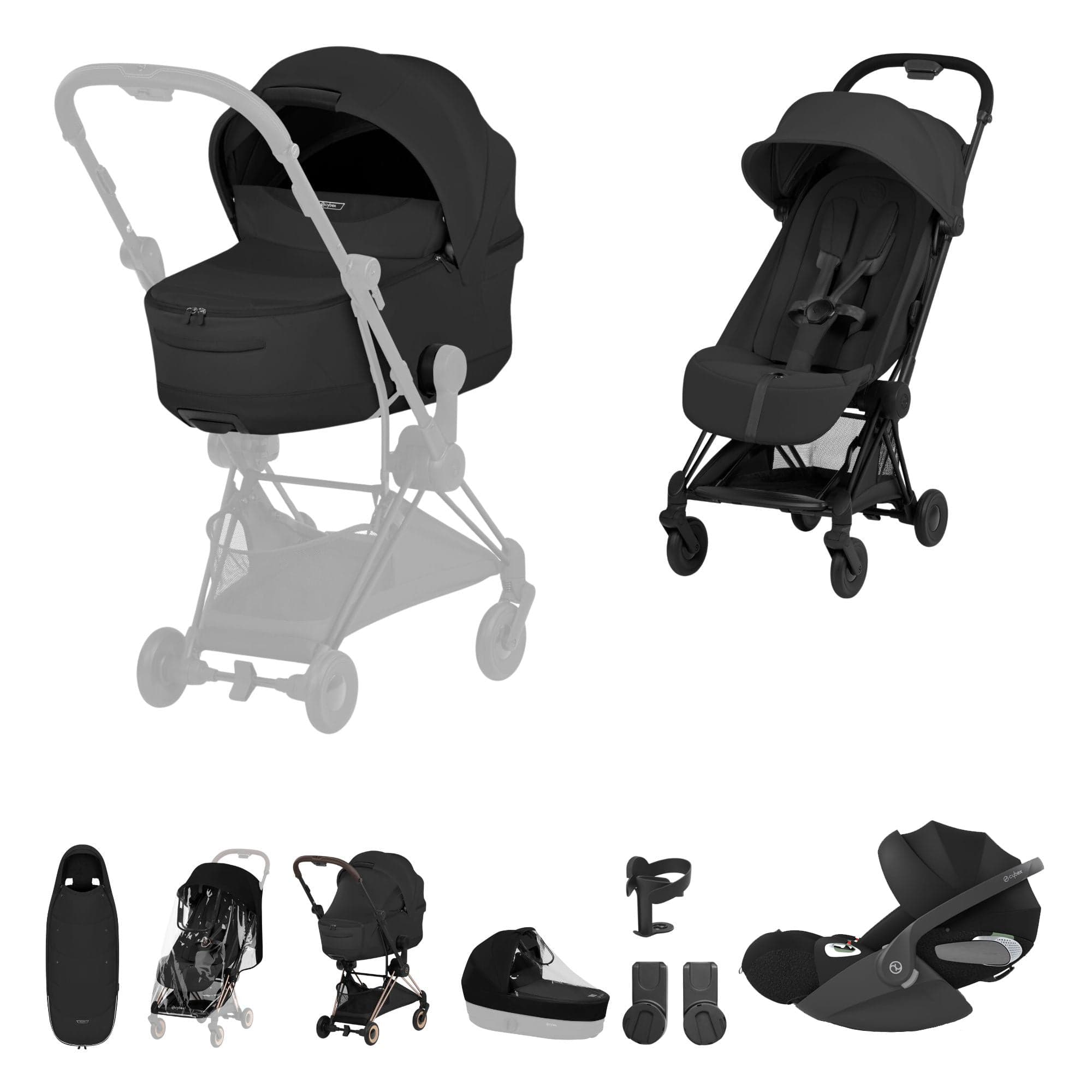 Cybex travel systems Cybex Coya Ultimate Accessory Bundle - Style Collection - Sepia Black 22015-MB-BLK