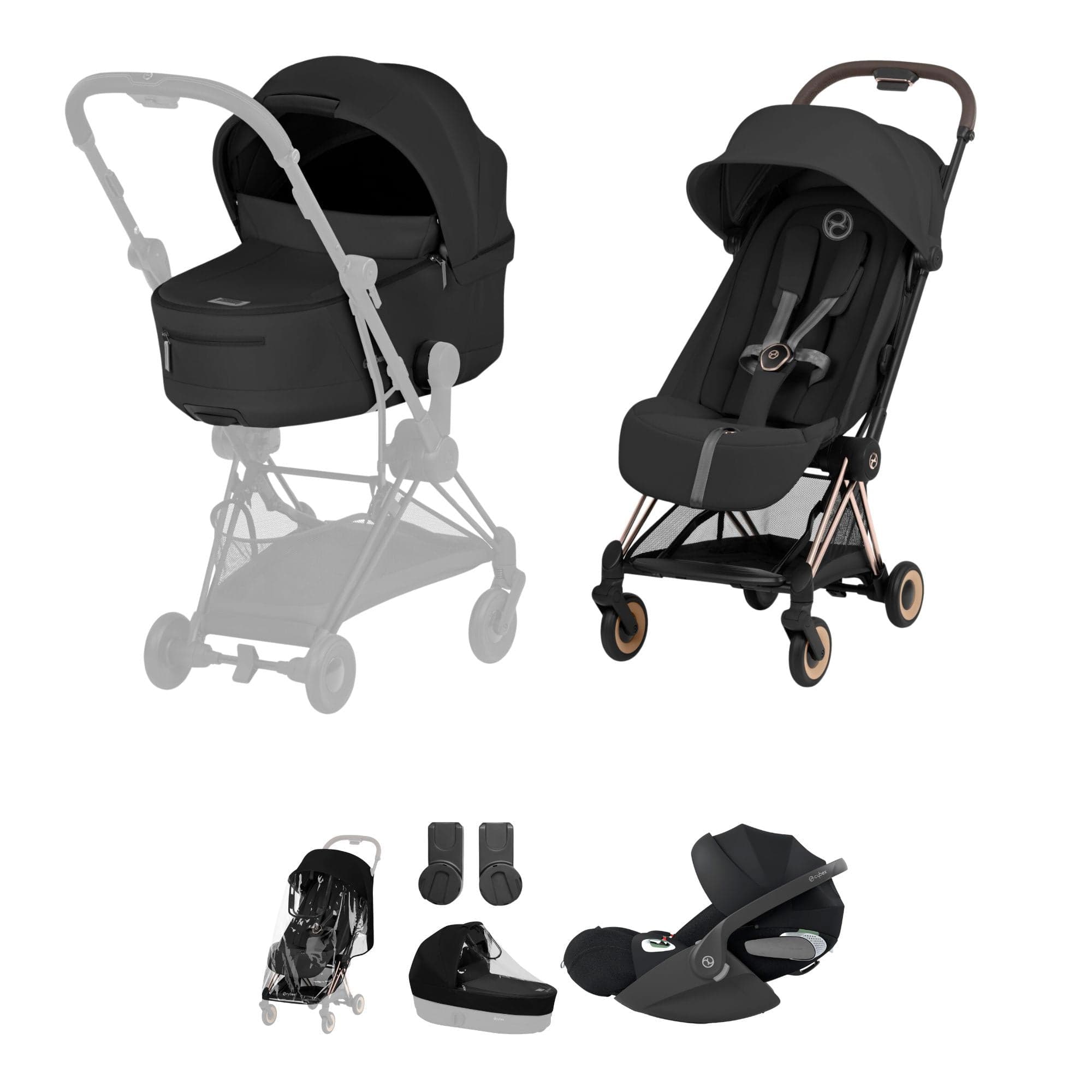 Cybex travel systems Cybex Coya Ultimate Bundle - Comfort Collection - Sepia Black 22041-RG-BLK-1