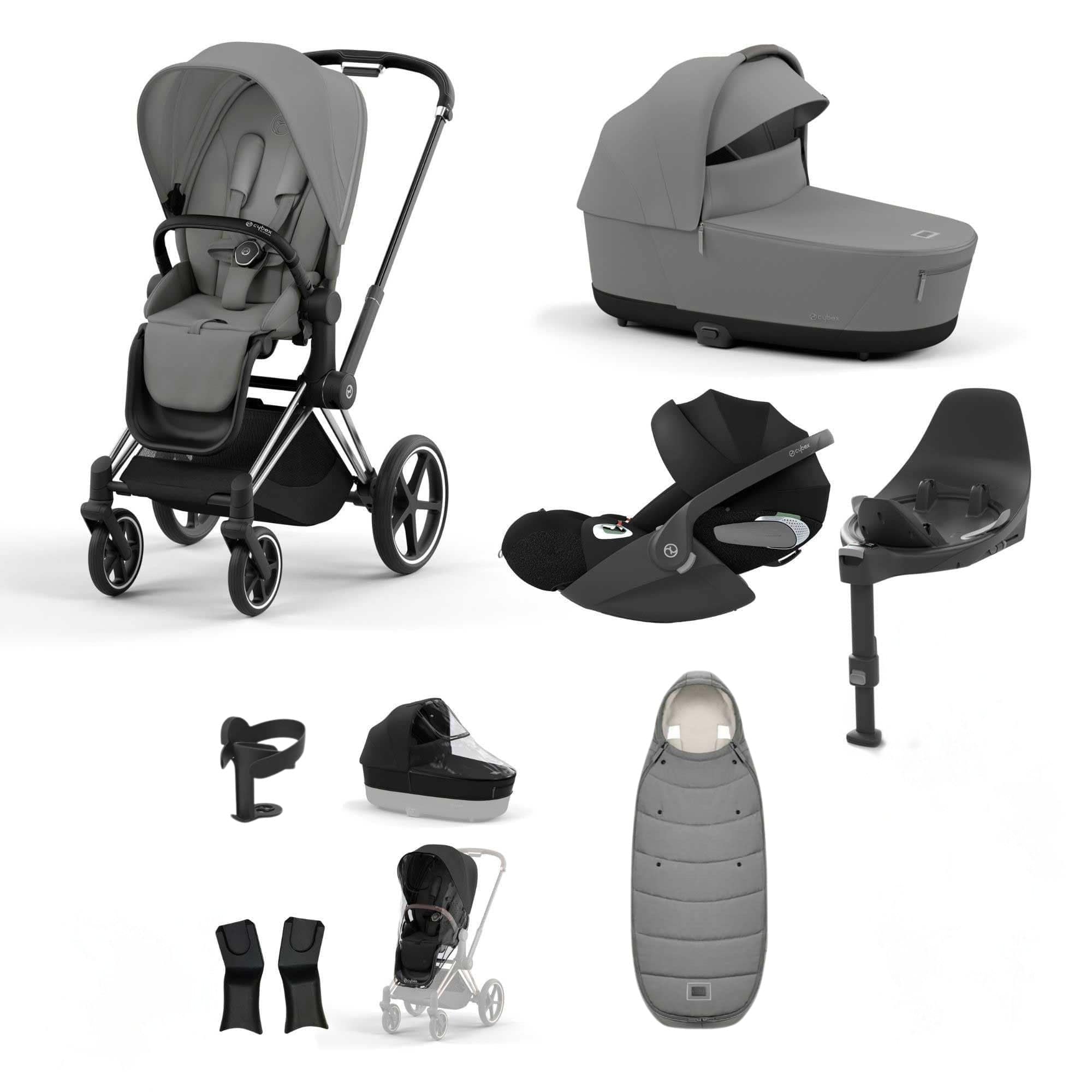 Cybex travel systems Cybex Priam Essential Travel Bundle - Mirage Grey