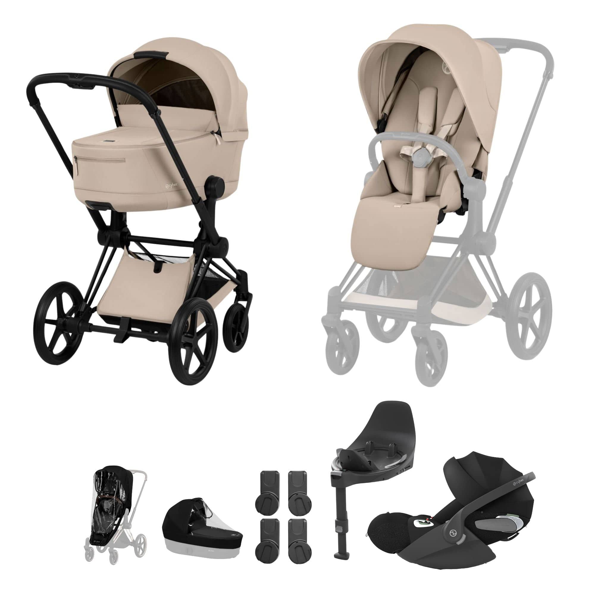 Cybex travel systems Cybex Priam Ultimate Bundle - Comfort Collection - Cozy Beige