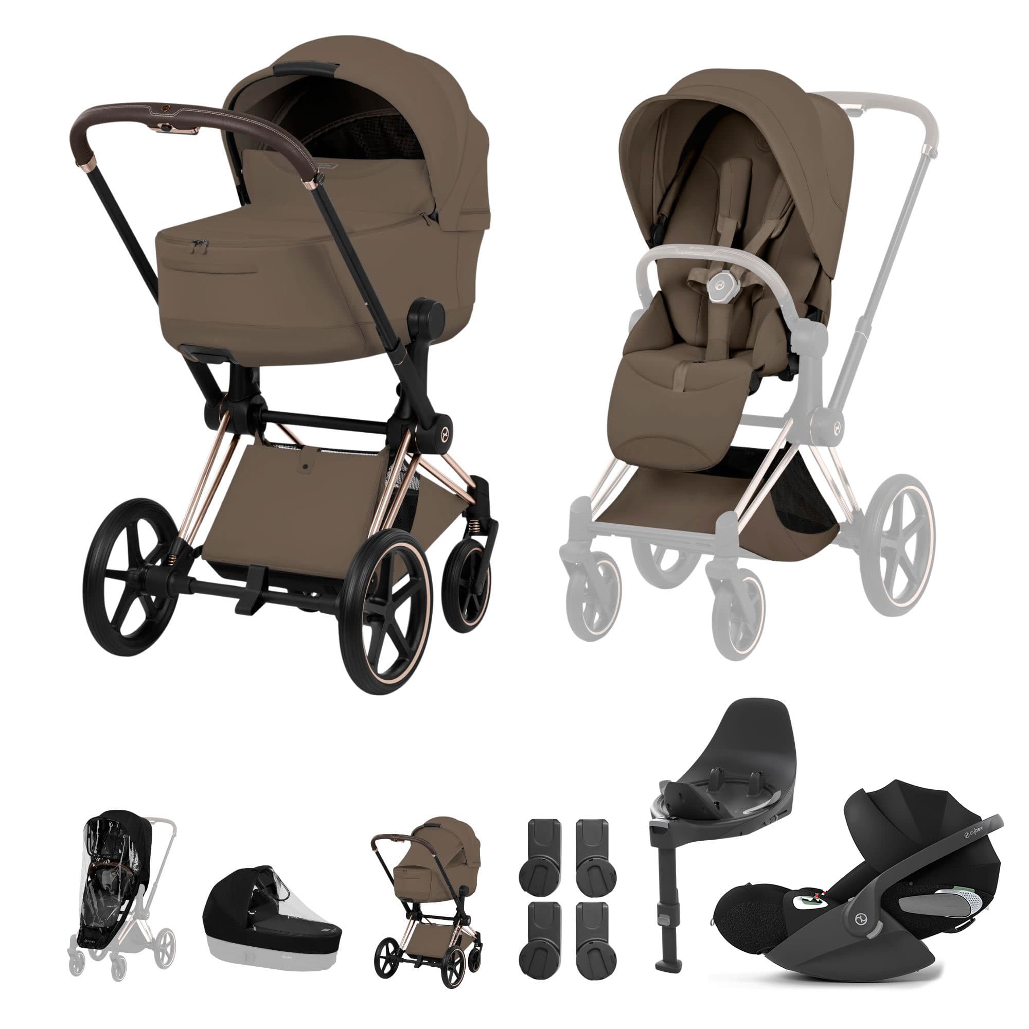 Cybex Travel Systems Cybex Priam Ultimate Bundle - Style Collection - Coconut Brown