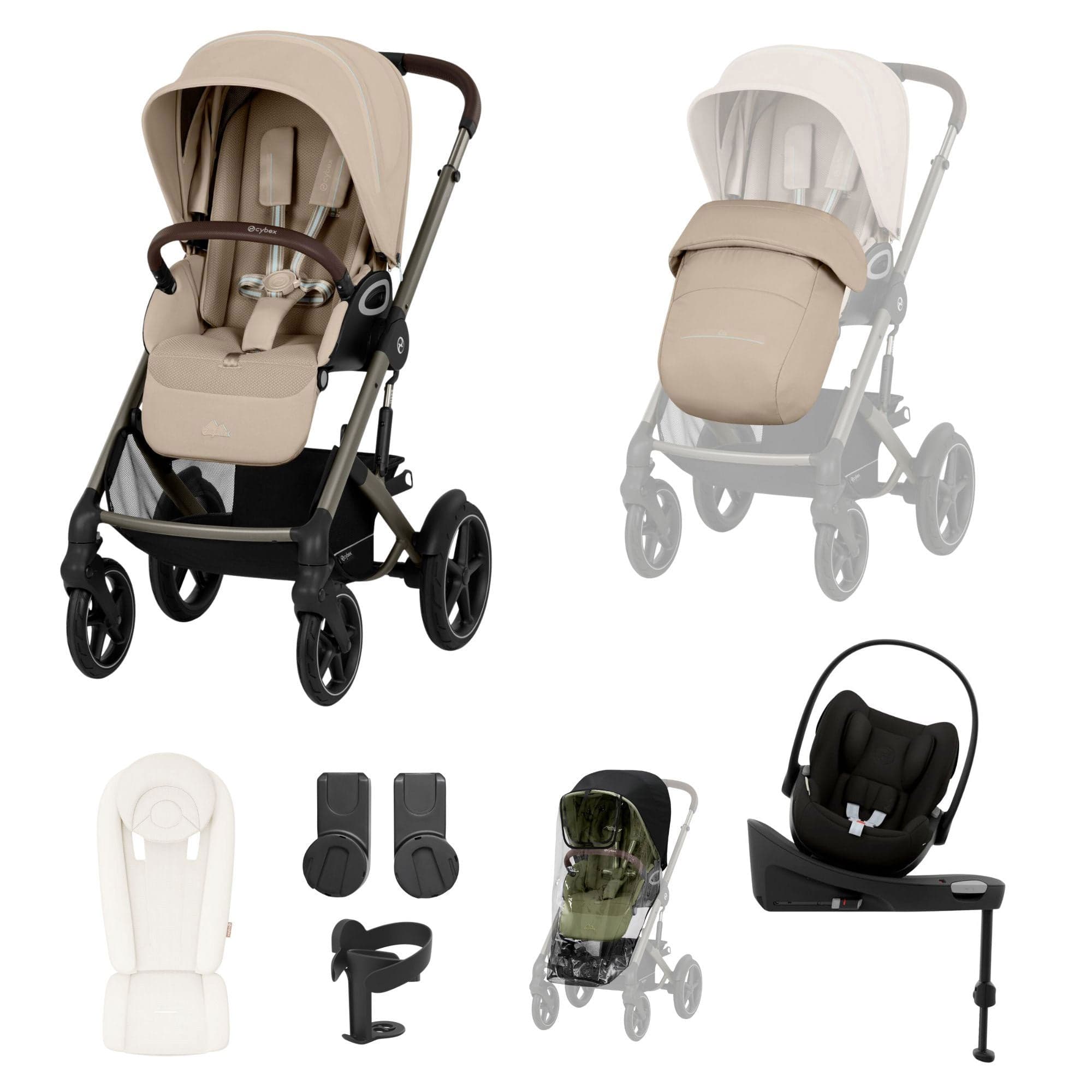 Cybex travel systems Cybex Talos S Lux 10 Piece Bundle with Cloud G - Almond Beige 21410-TAL-10PC-CG-NB-ALB