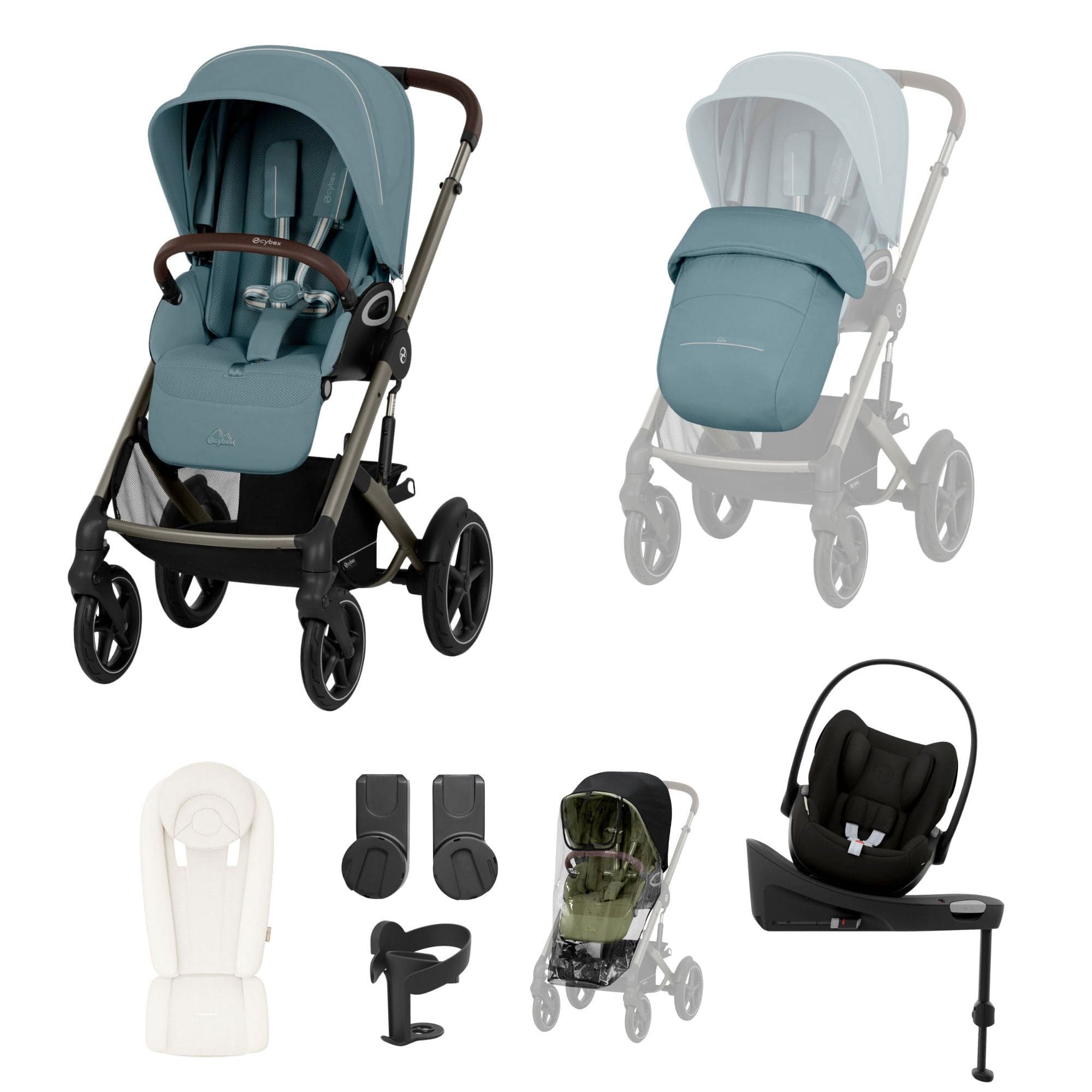 Cybex travel systems Cybex Talos S Lux 10 Piece Bundle with Cloud G - Stormy Blue 21410-TAL-10PC-CG-NB-STB