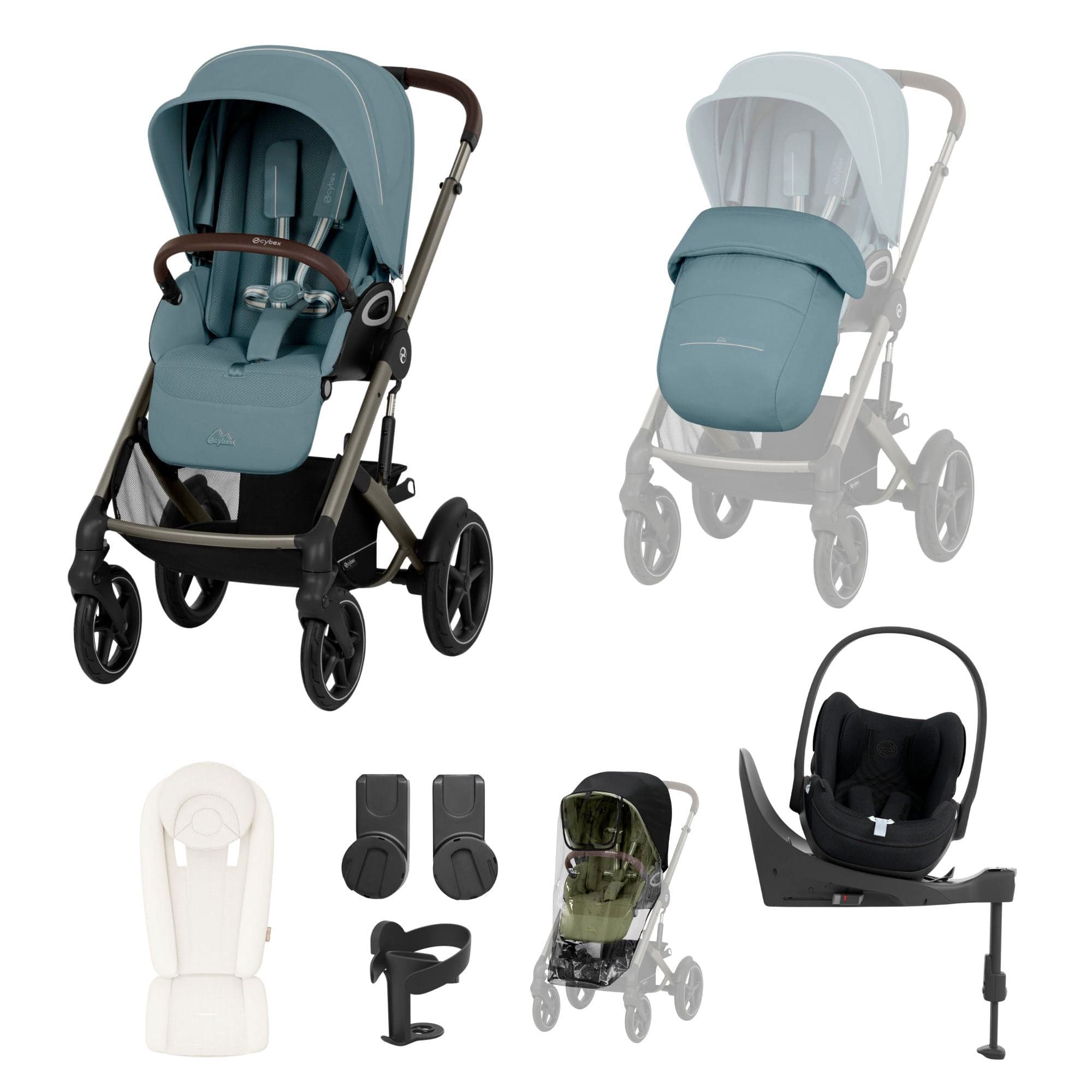 Cybex travel systems Cybex Talos S Lux 10 Piece Bundle with Cloud T - Stormy Blue 21418-TAL-10PC-CT-NB-STB