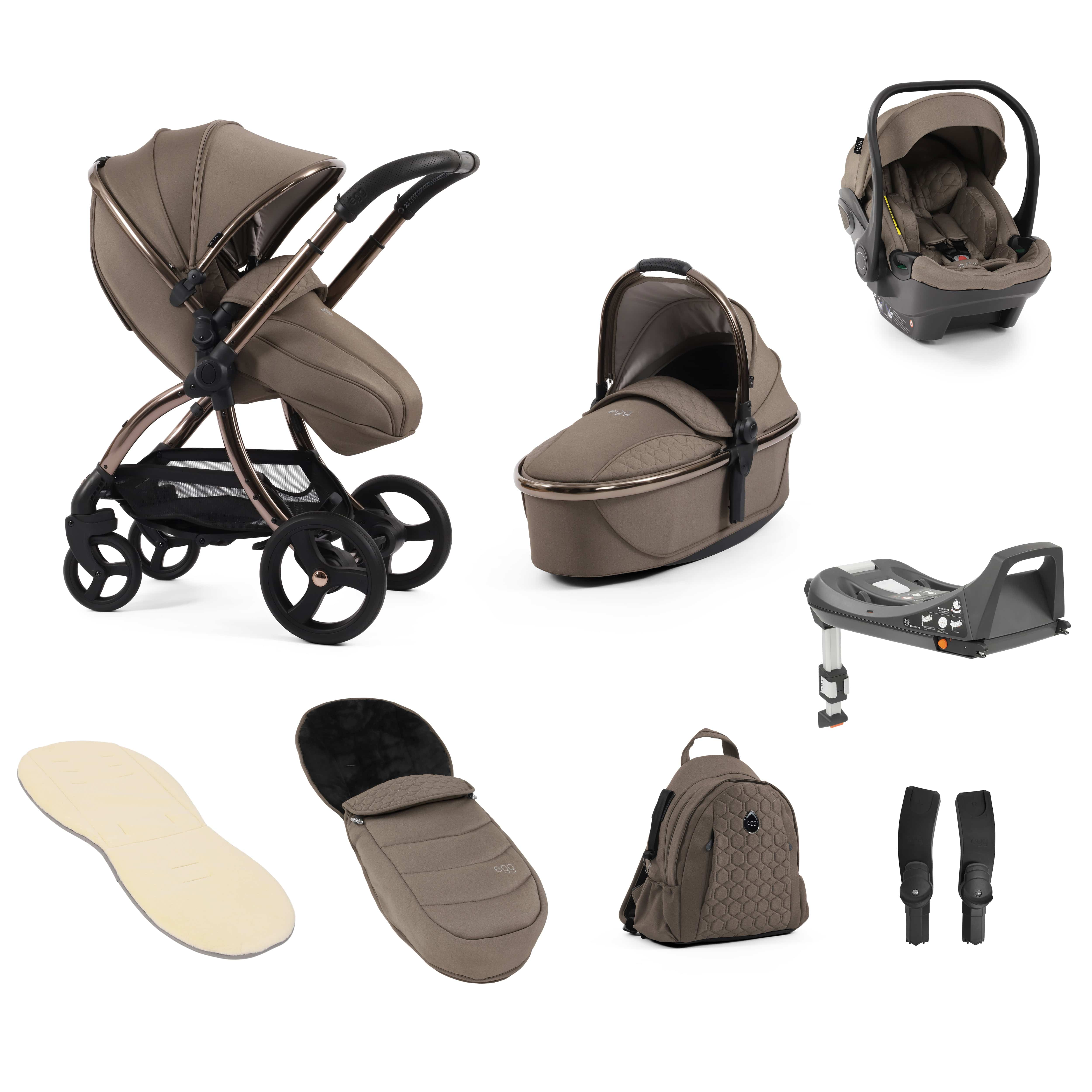 egg baby prams egg3 Luxury Travel System Bundle Mink 14725-MNK