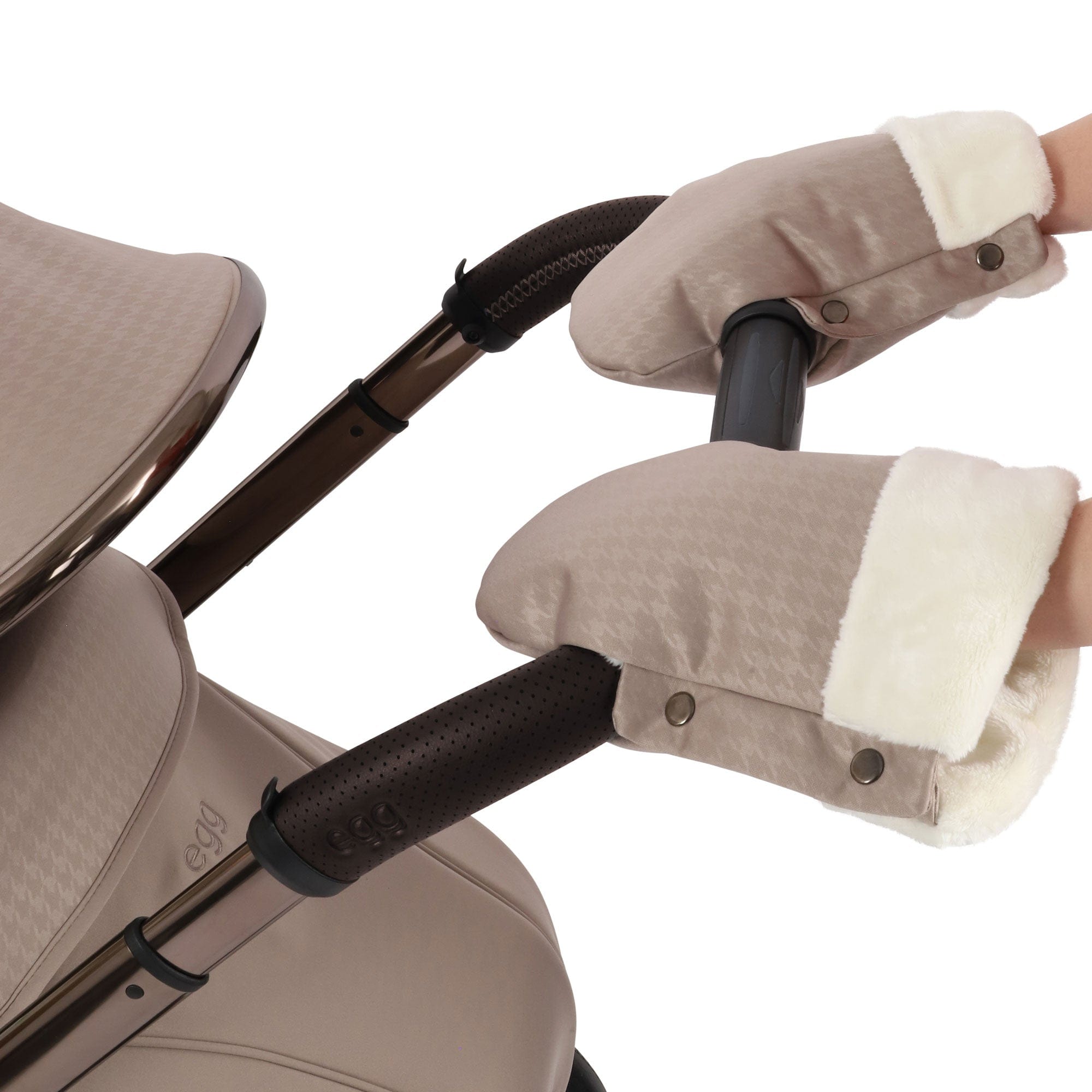egg Buggy Accessories egg3 Handmuffs - Houndstooth Almond E3HMHA