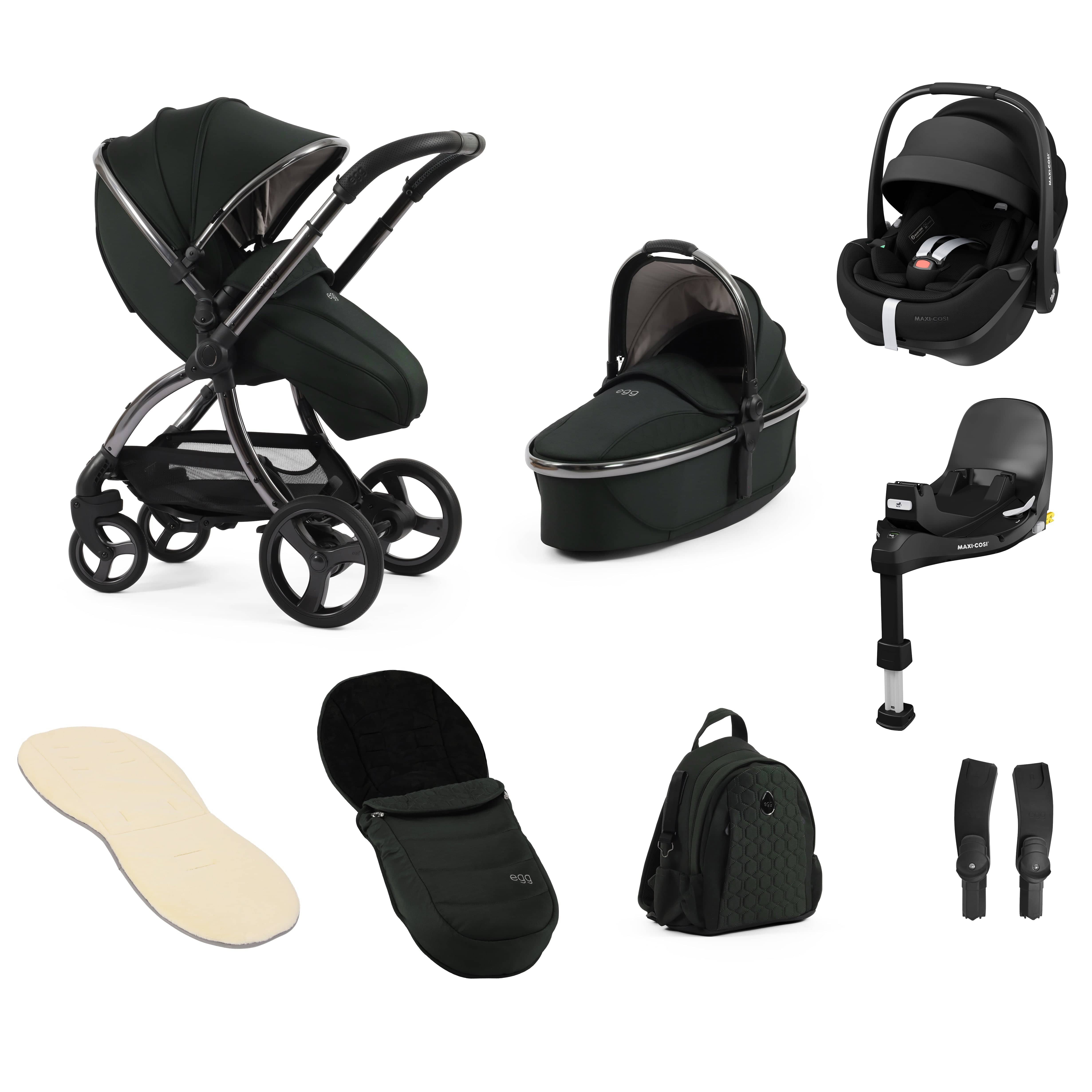egg travel systems egg3 Luxury Travel System Bundle Black Olive 14857-BLO