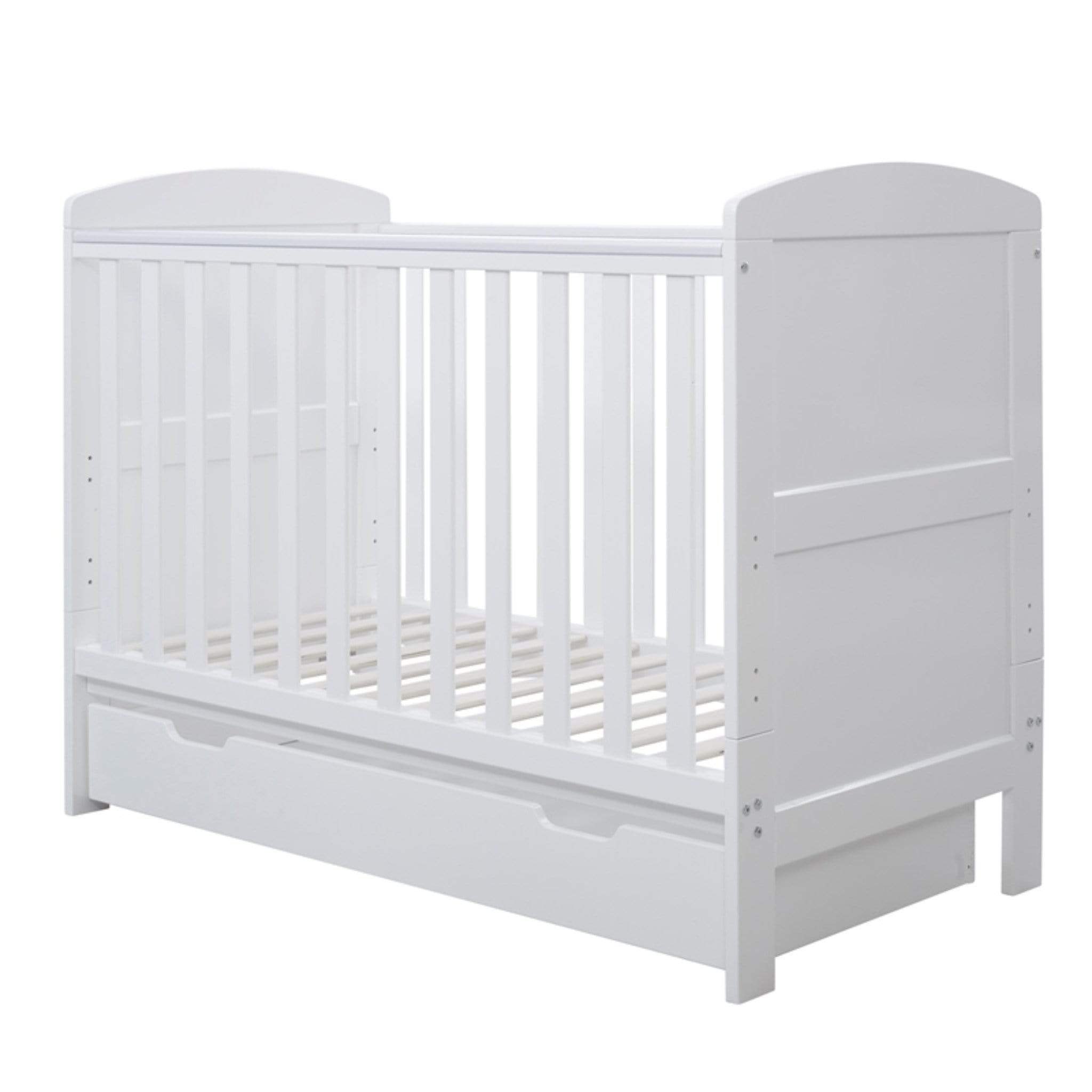 Ickle Bubba baby cot beds Ickle Bubba Coleby Mini 2 Piece Furniture & Under Drawer White