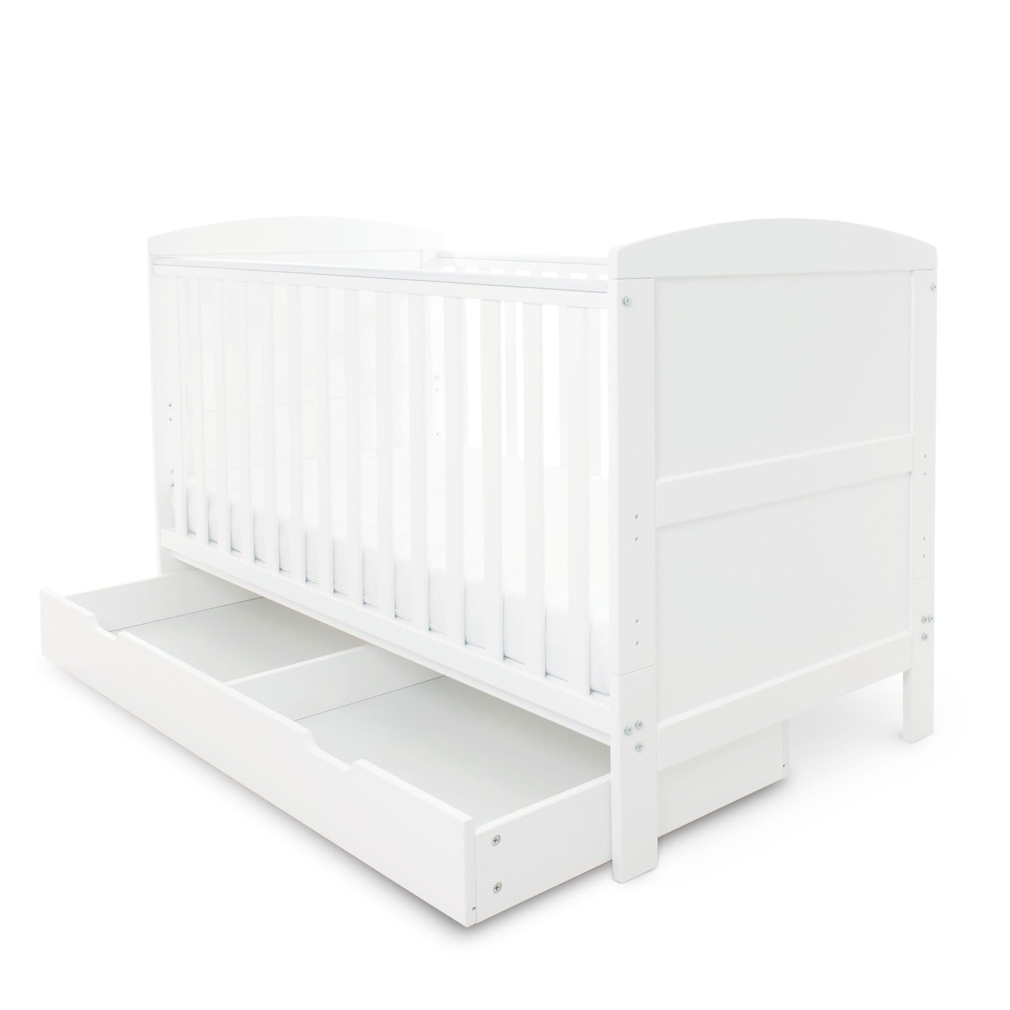 Ickle Bubba baby cot beds Ickle Bubba Coleby Classic 2 Piece Furniture Set with Under Drawer White